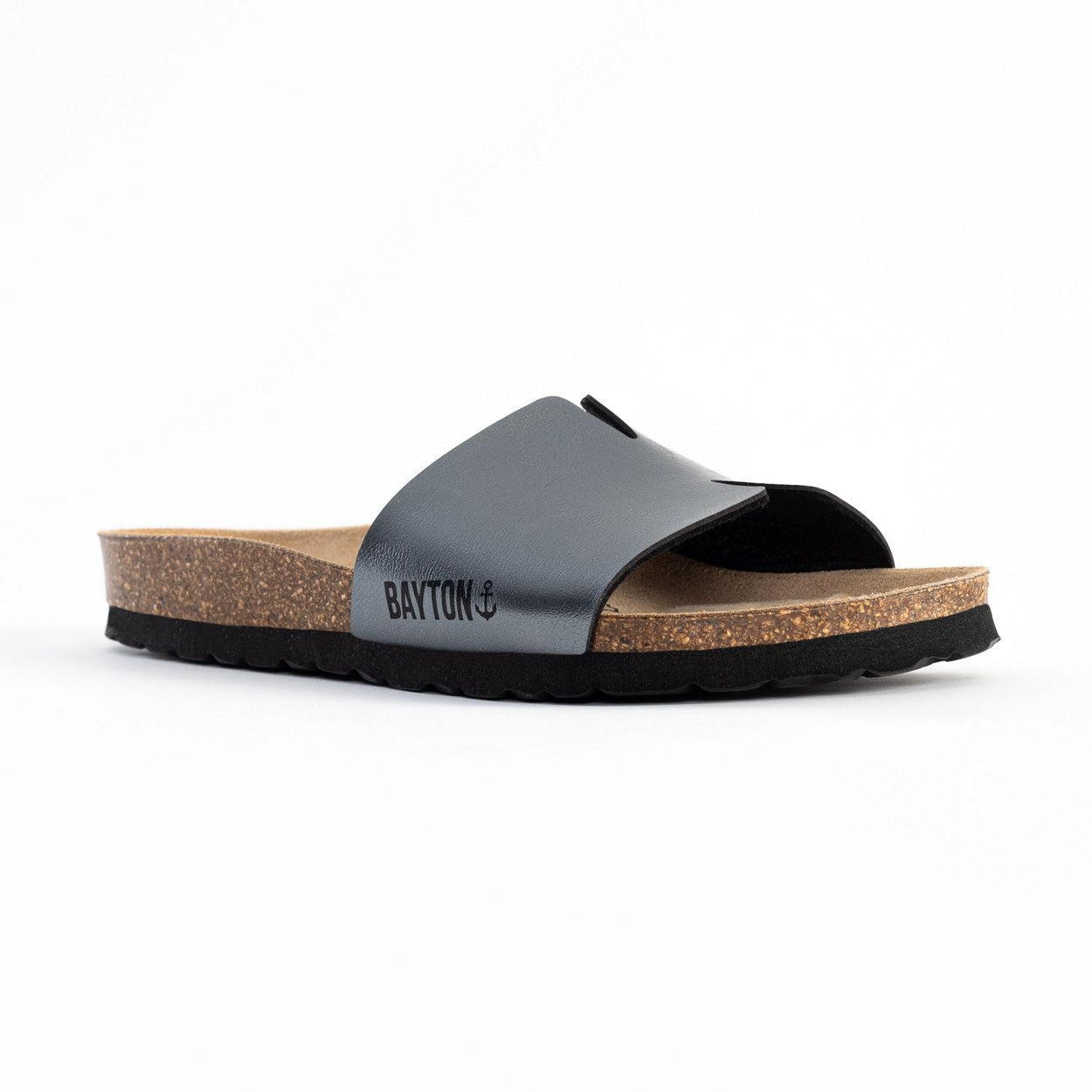 Djilian Anthracite 1 Strap Sandals