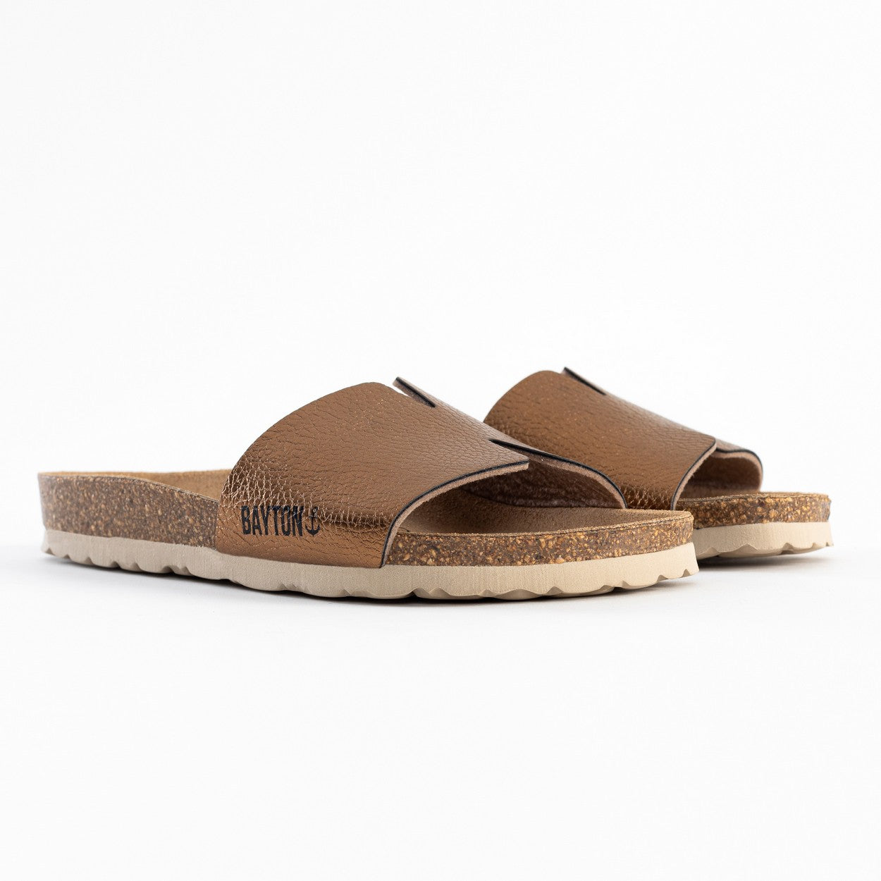 Djilian Bronze 1 Strap Sandals