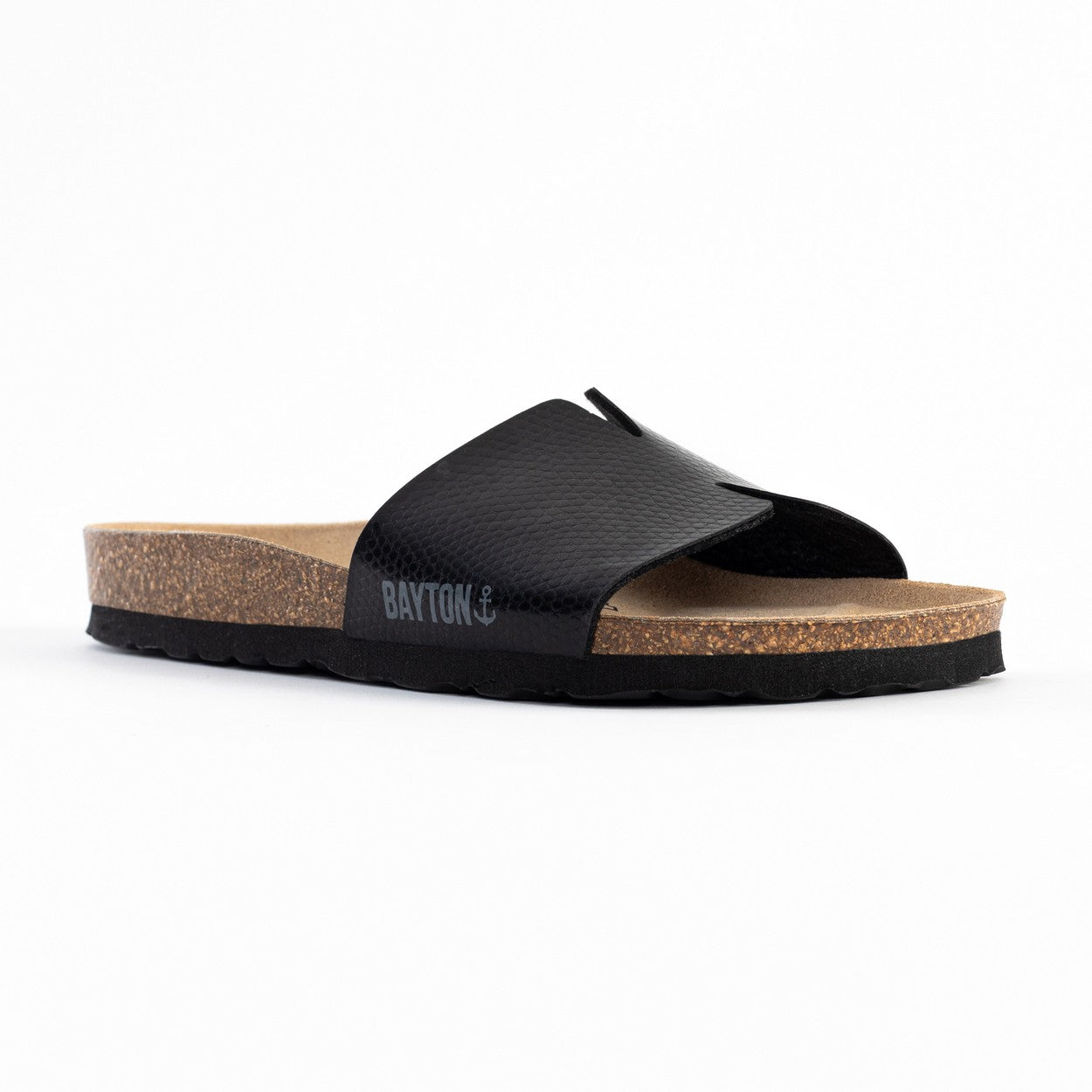 Djilian Black 1 Strap Sandals