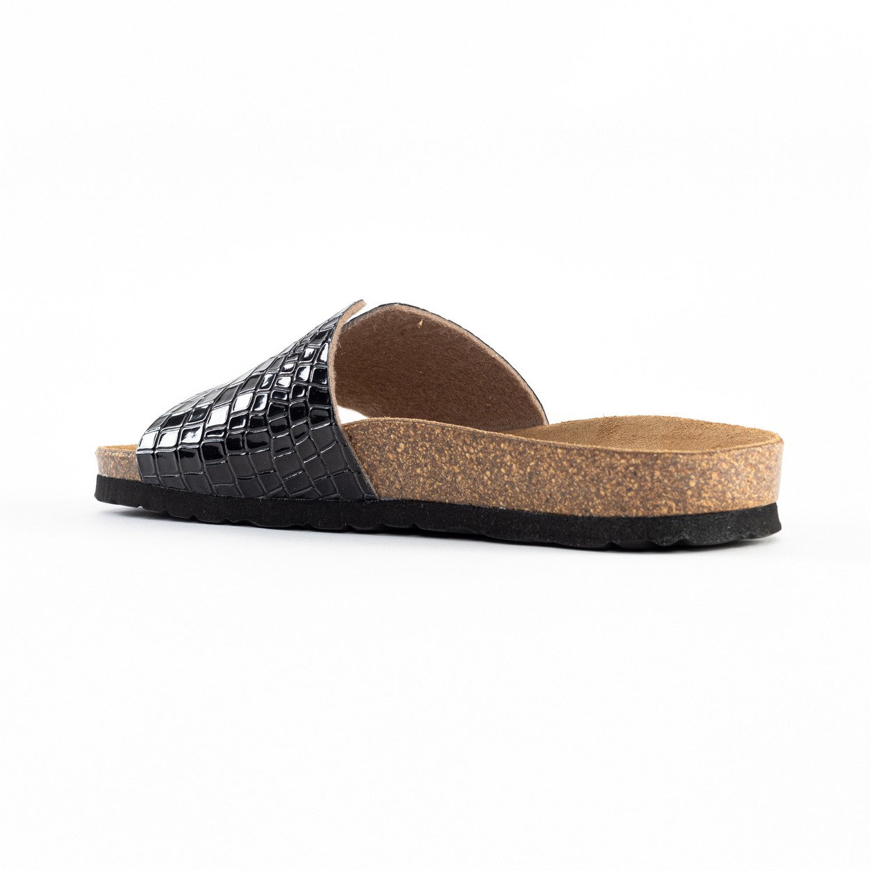 Djilian Black 1 Strap Sandals