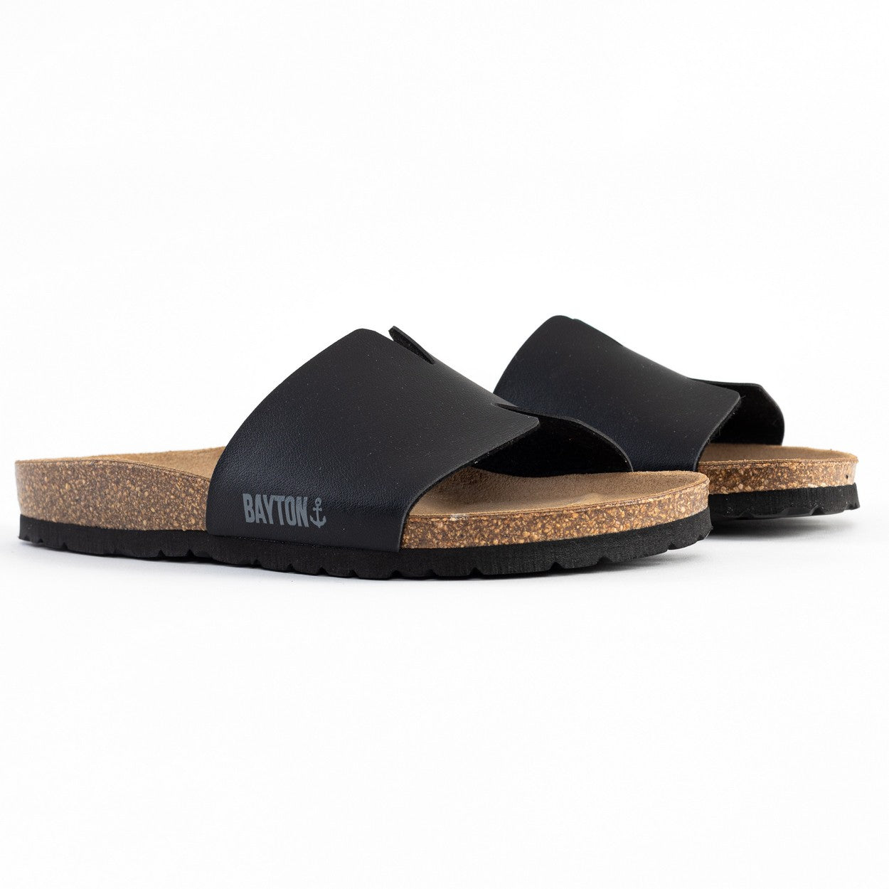 Djilian Black 1 Strap Sandals