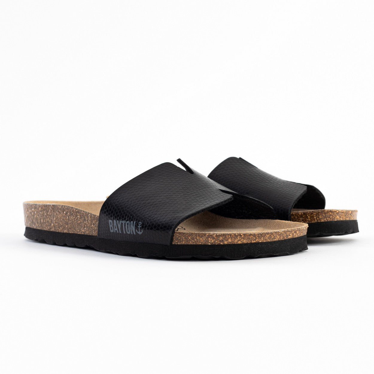 Djilian Black 1 Strap Sandals