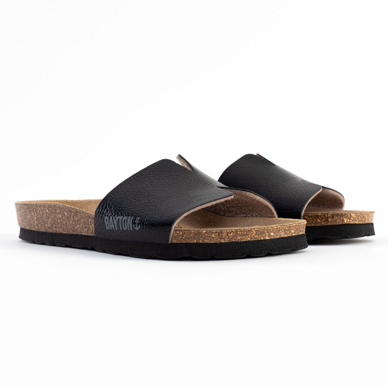 Djilian Black 1 Strap Sandals