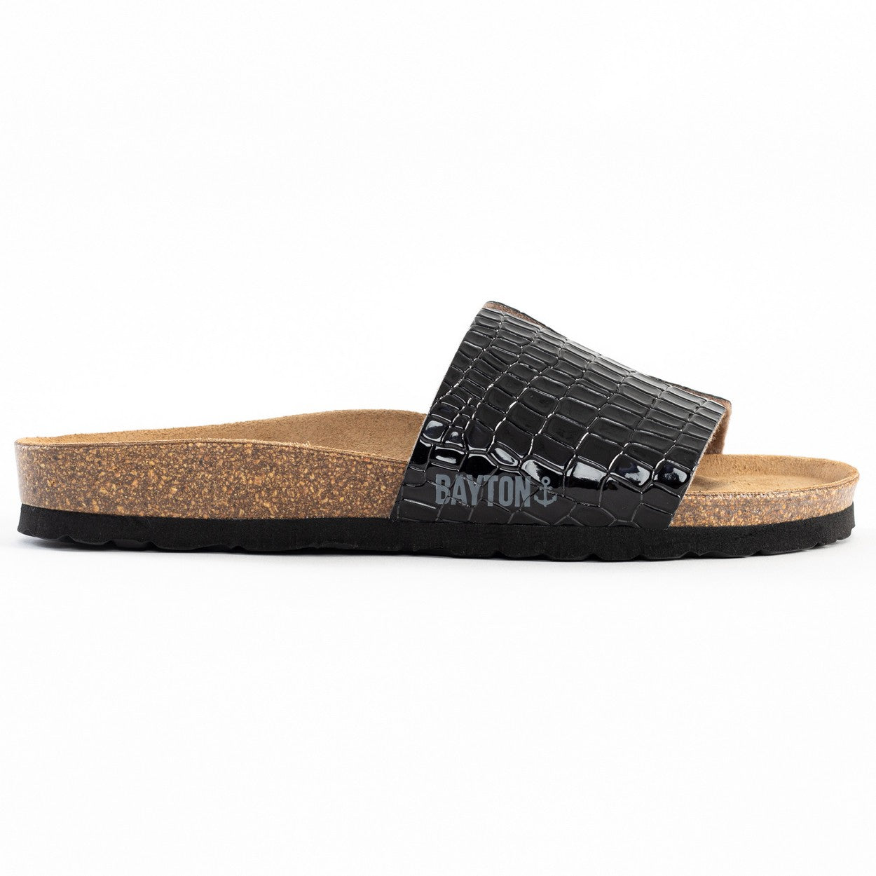 Djilian Black 1 Strap Sandals