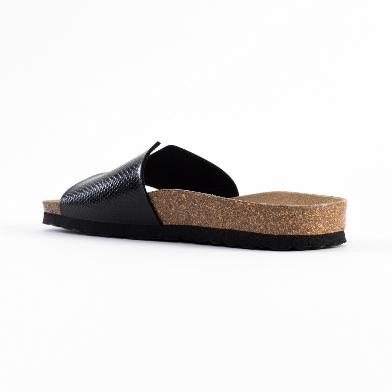 Djilian Black 1 Strap Sandals