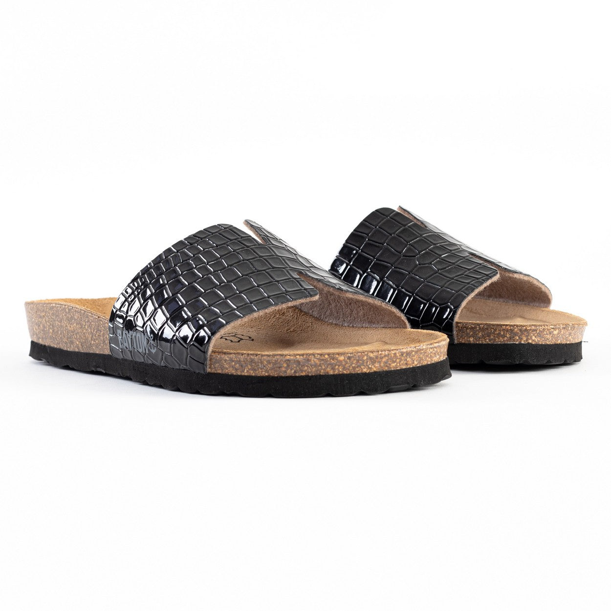 Djilian Black 1 Strap Sandals