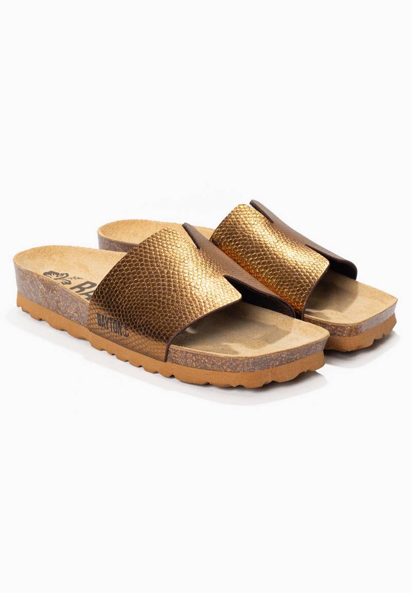 Djilian Bronze 1 Strap Sandals