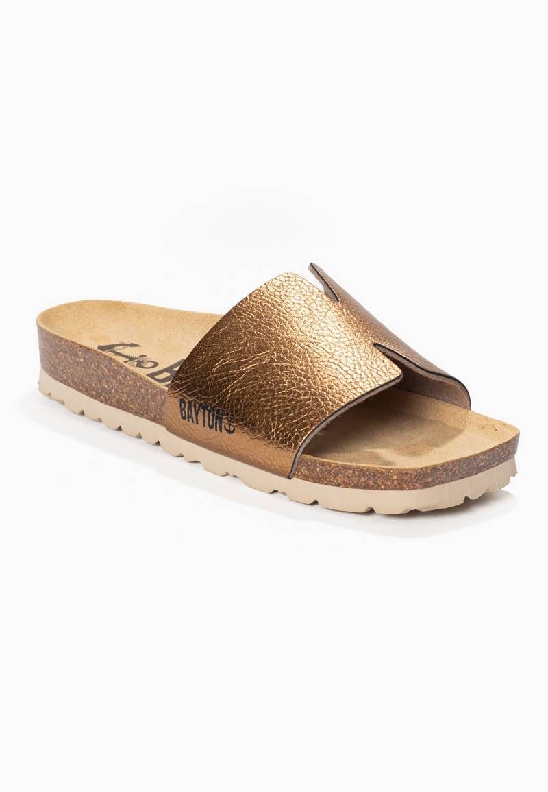 Djilian Bronze 1 Strap Sandals