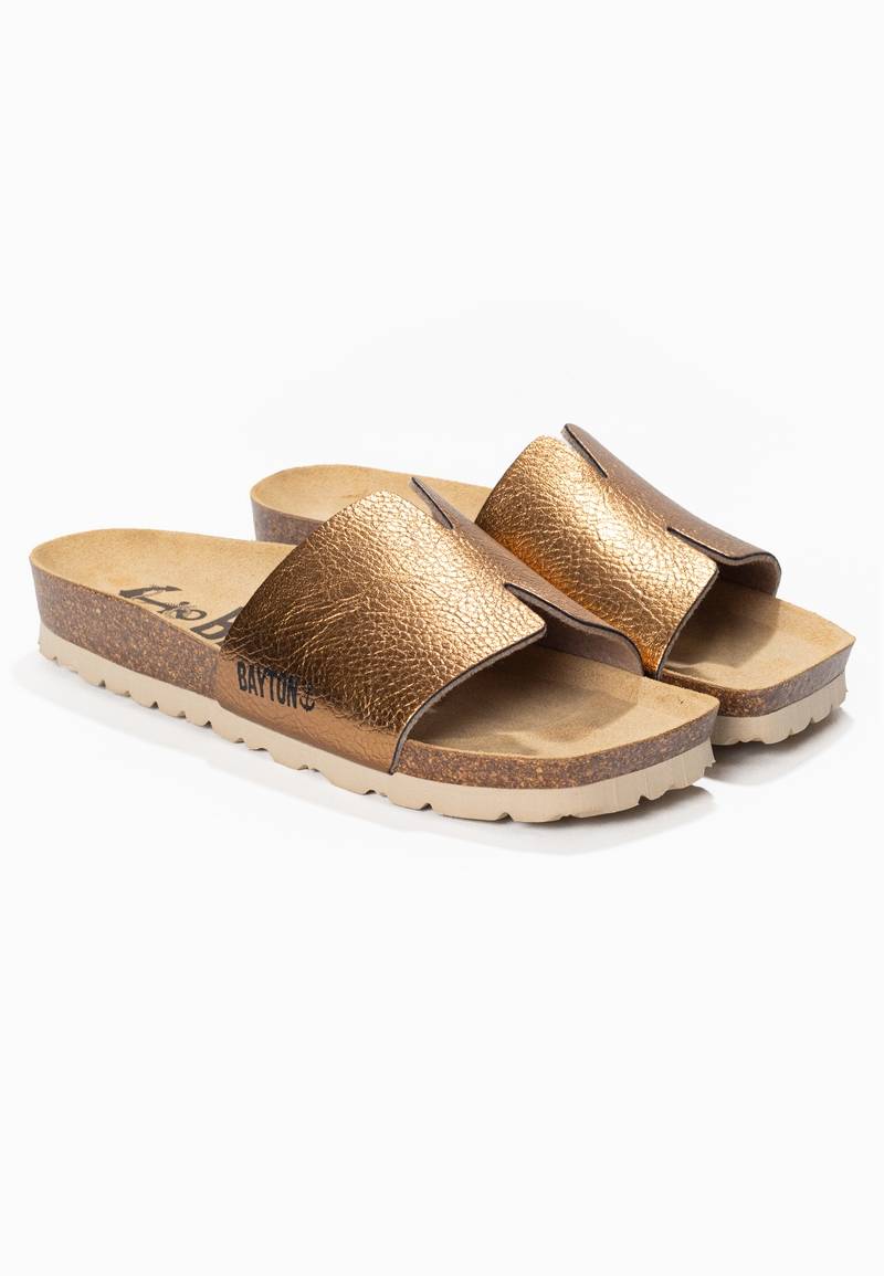 Djilian Bronze 1 Strap Sandals