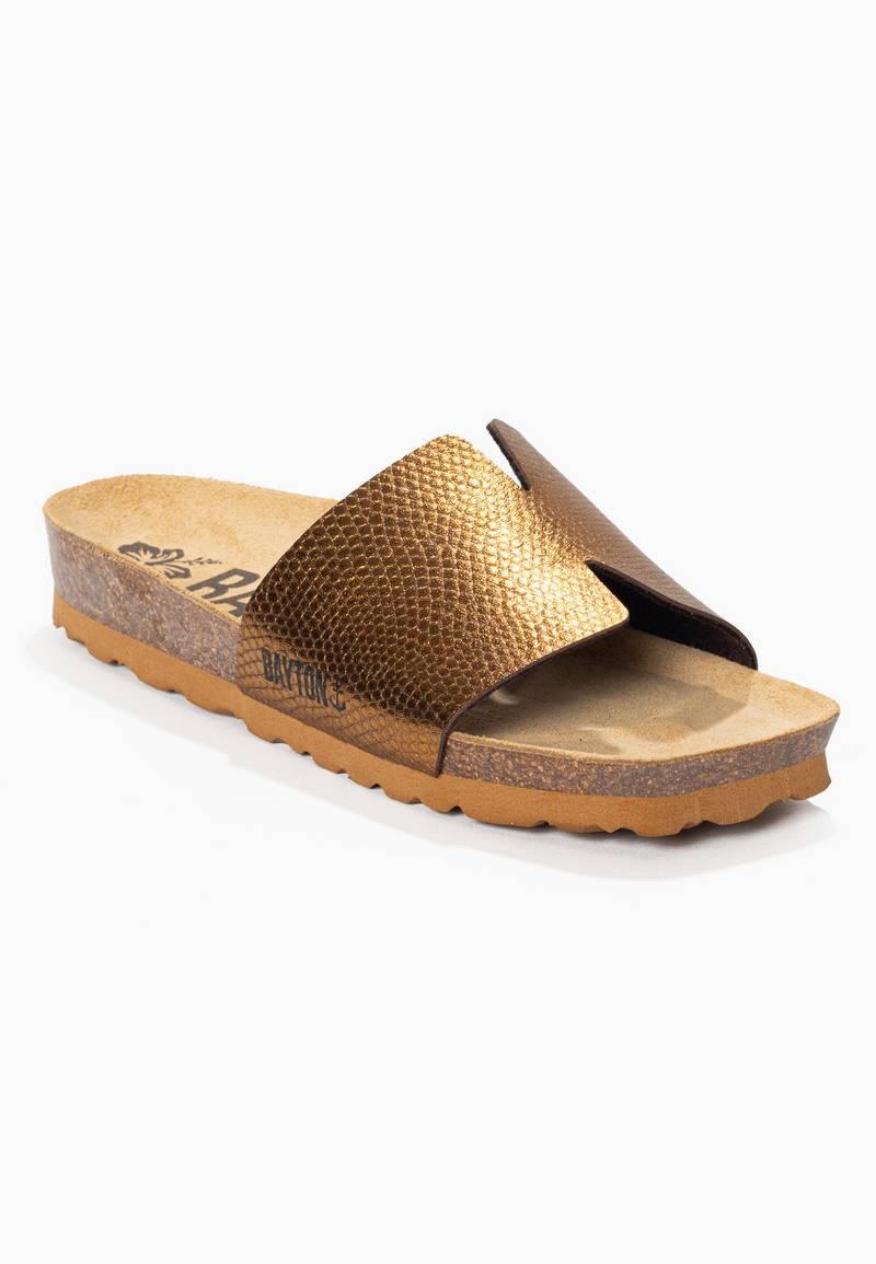 Djilian Bronze 1 Strap Sandals