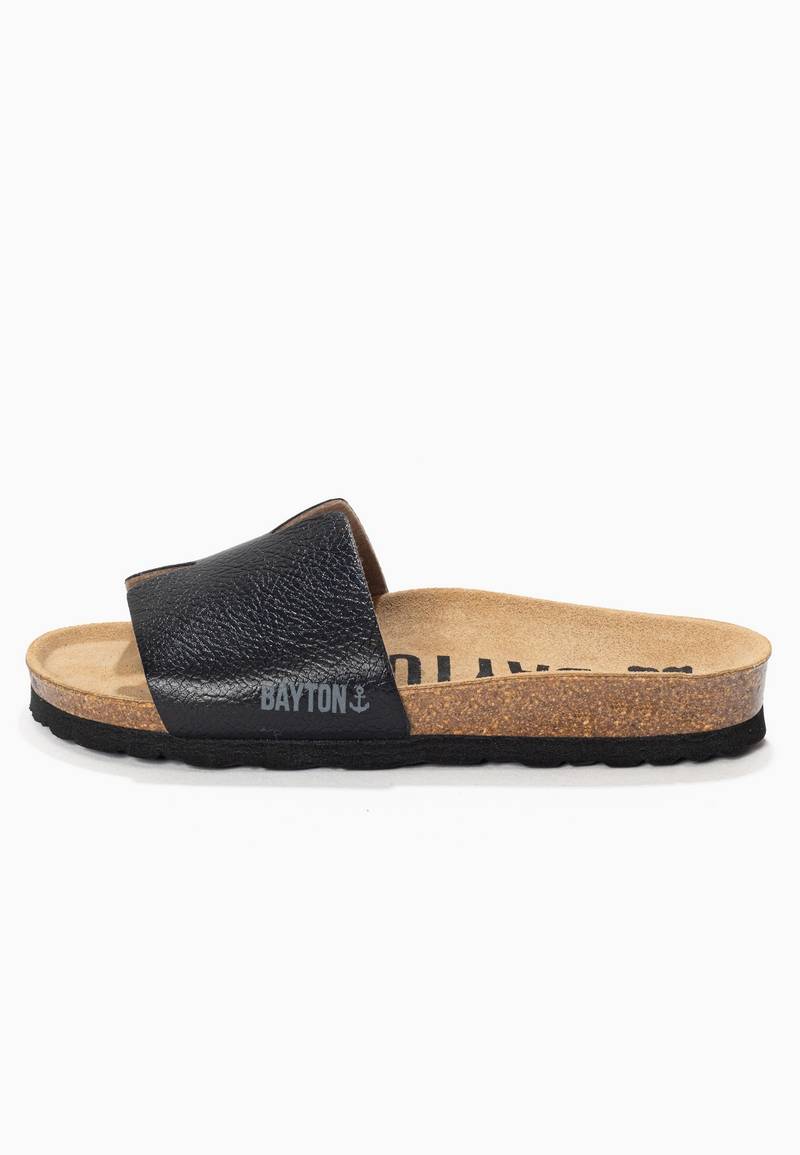 Djilian Black 1 Strap Sandals