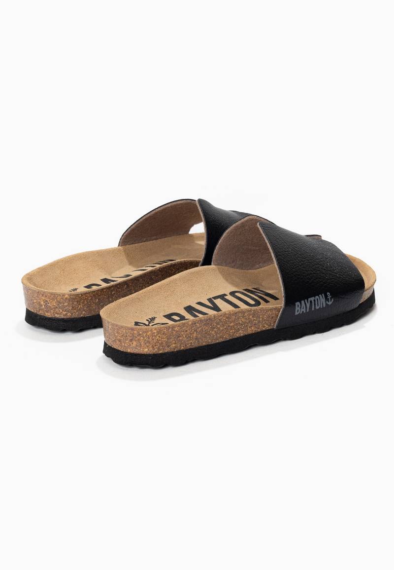 Djilian Black 1 Strap Sandals