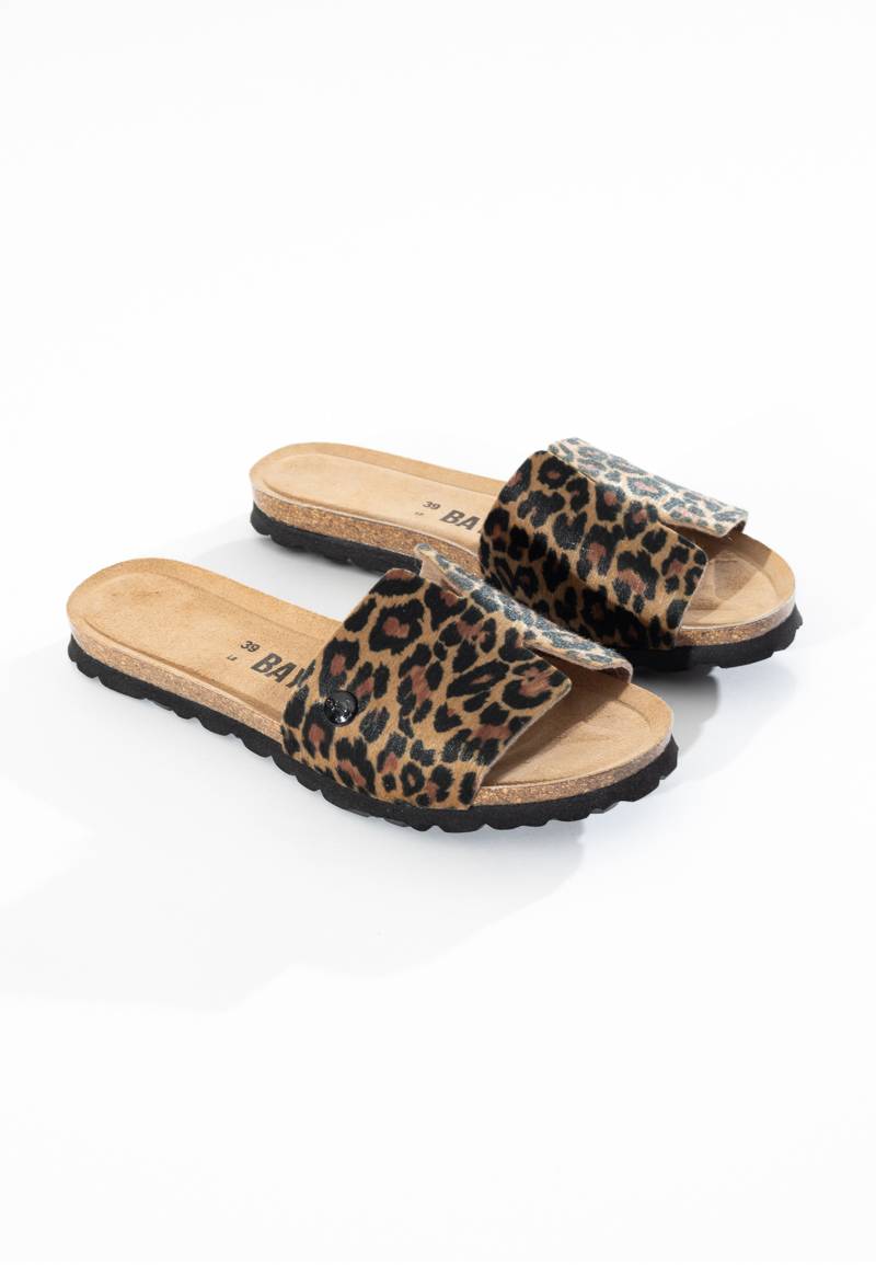 Djilian Slim Leopard 1 Strap Sandals