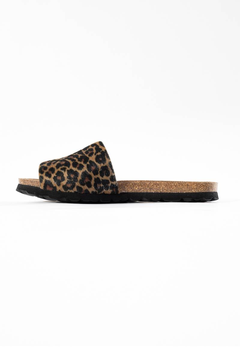 Djilian Slim Leopard 1 Strap Sandals