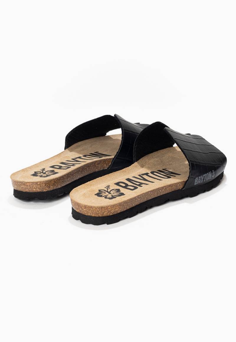 Djilian Slim Black 1 Strap Sandals