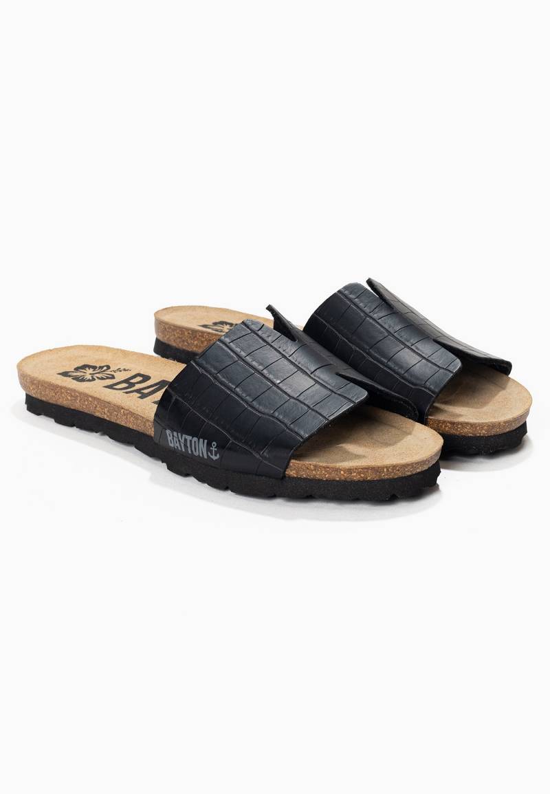 Djilian Slim Black 1 Strap Sandals