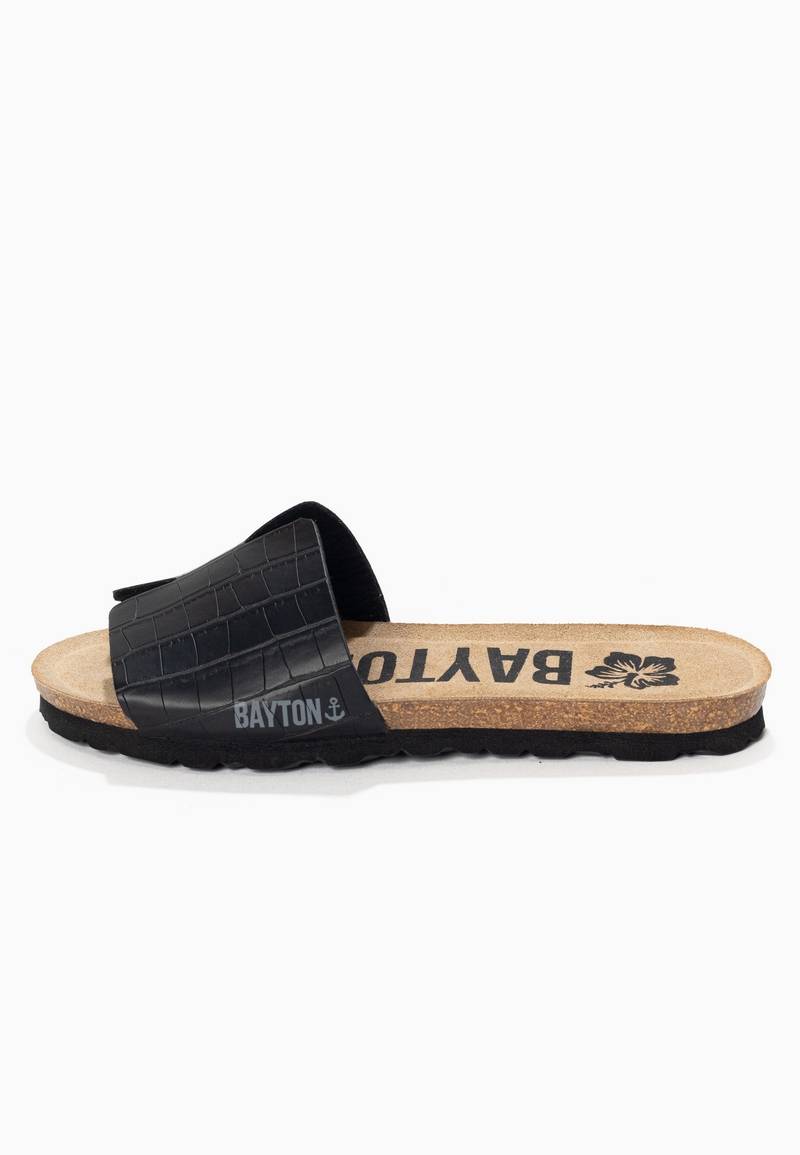 Djilian Slim Black 1 Strap Sandals