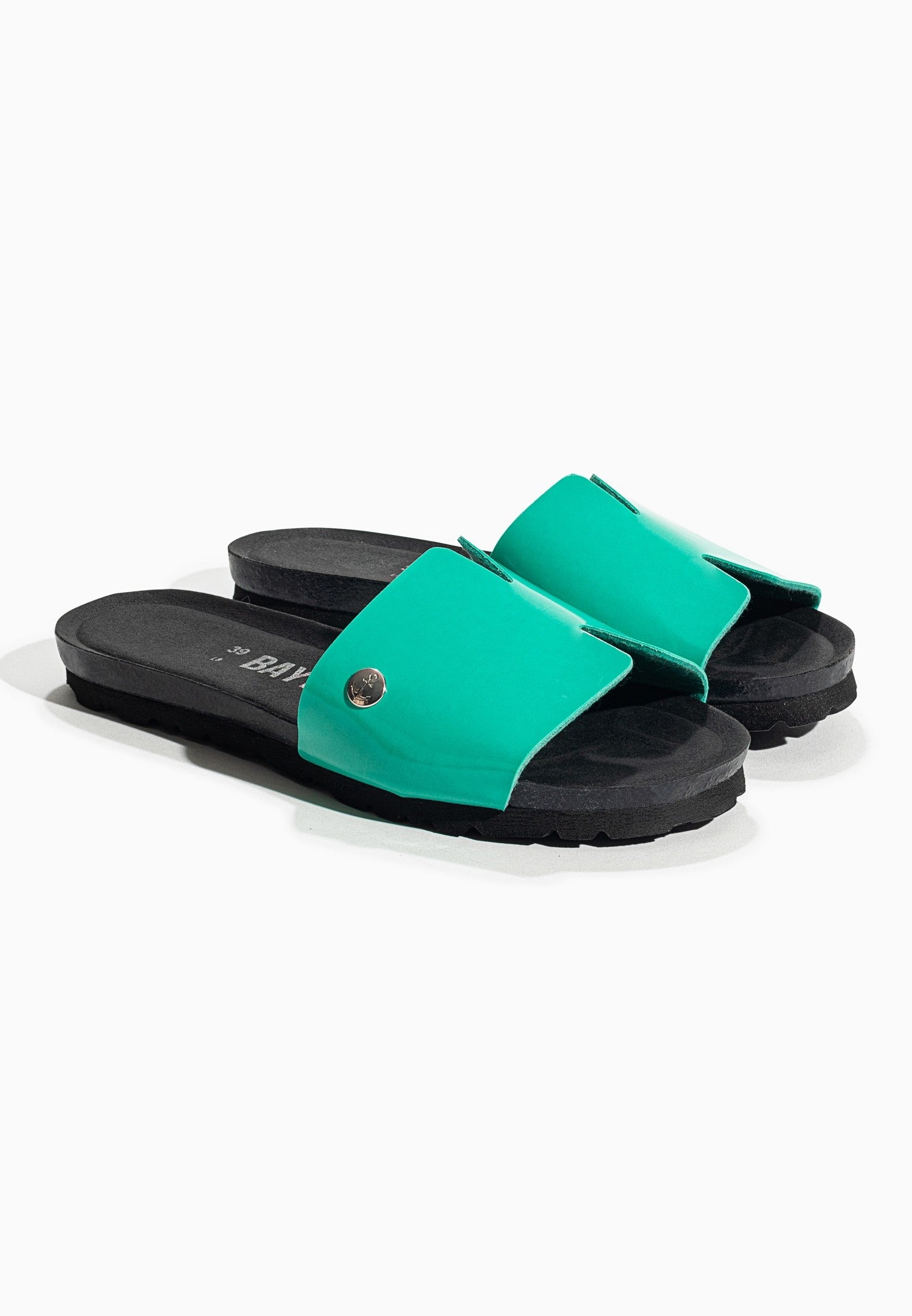 Djilian Slim Green 1 Strap Sandals