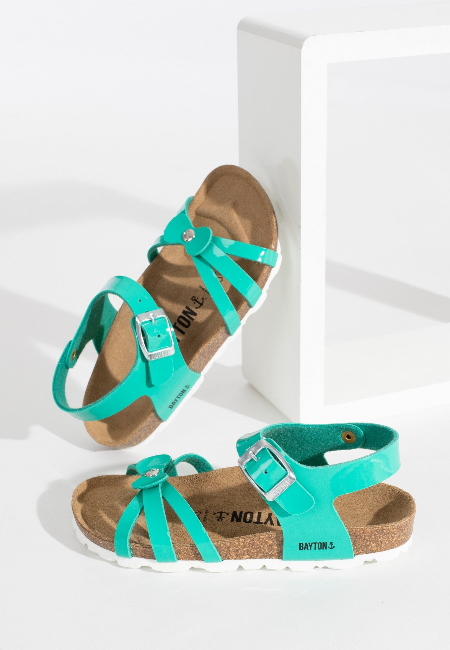 Eirene Pale Green Multi-Strap Sandals