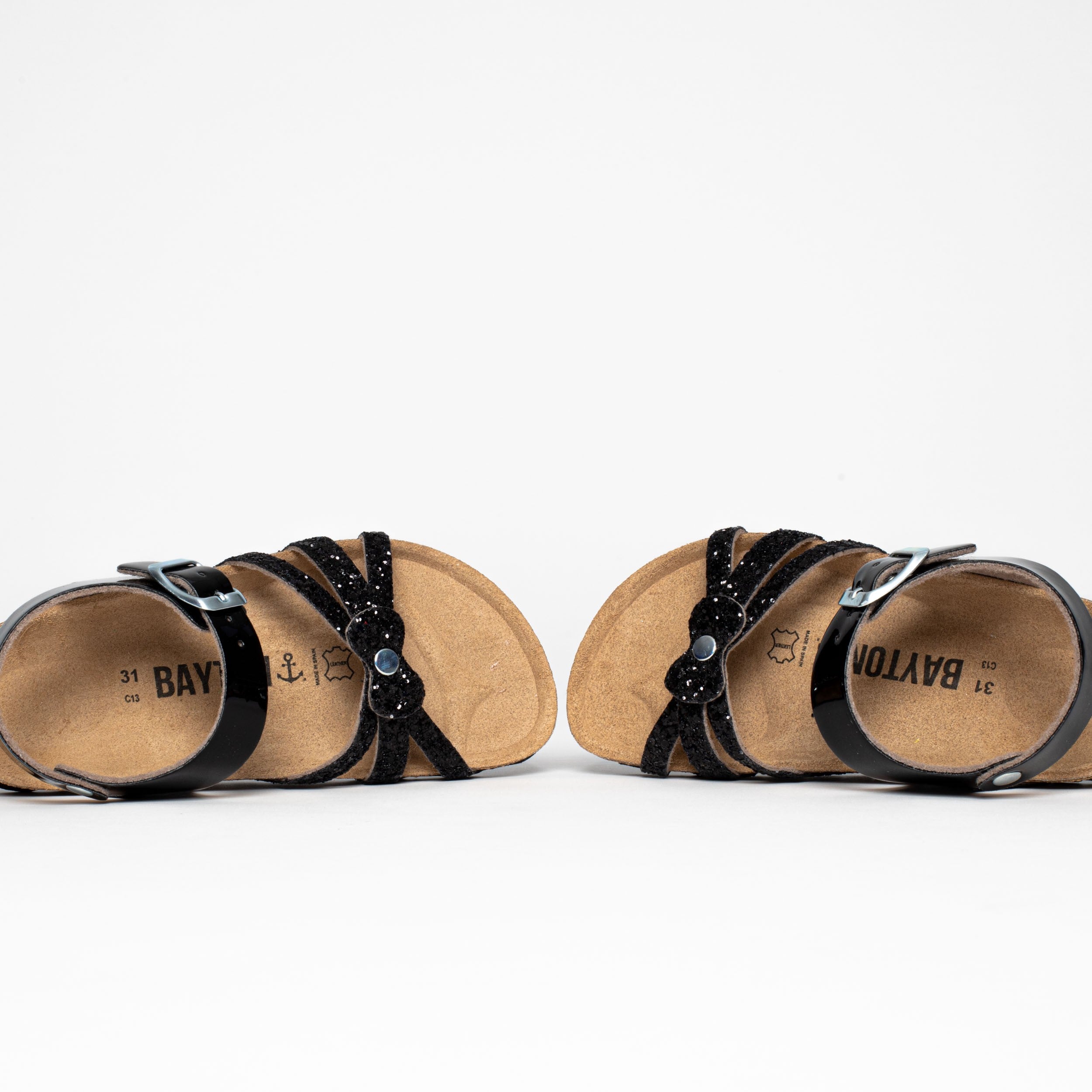 Eirene Black Multi-Strap Sandals