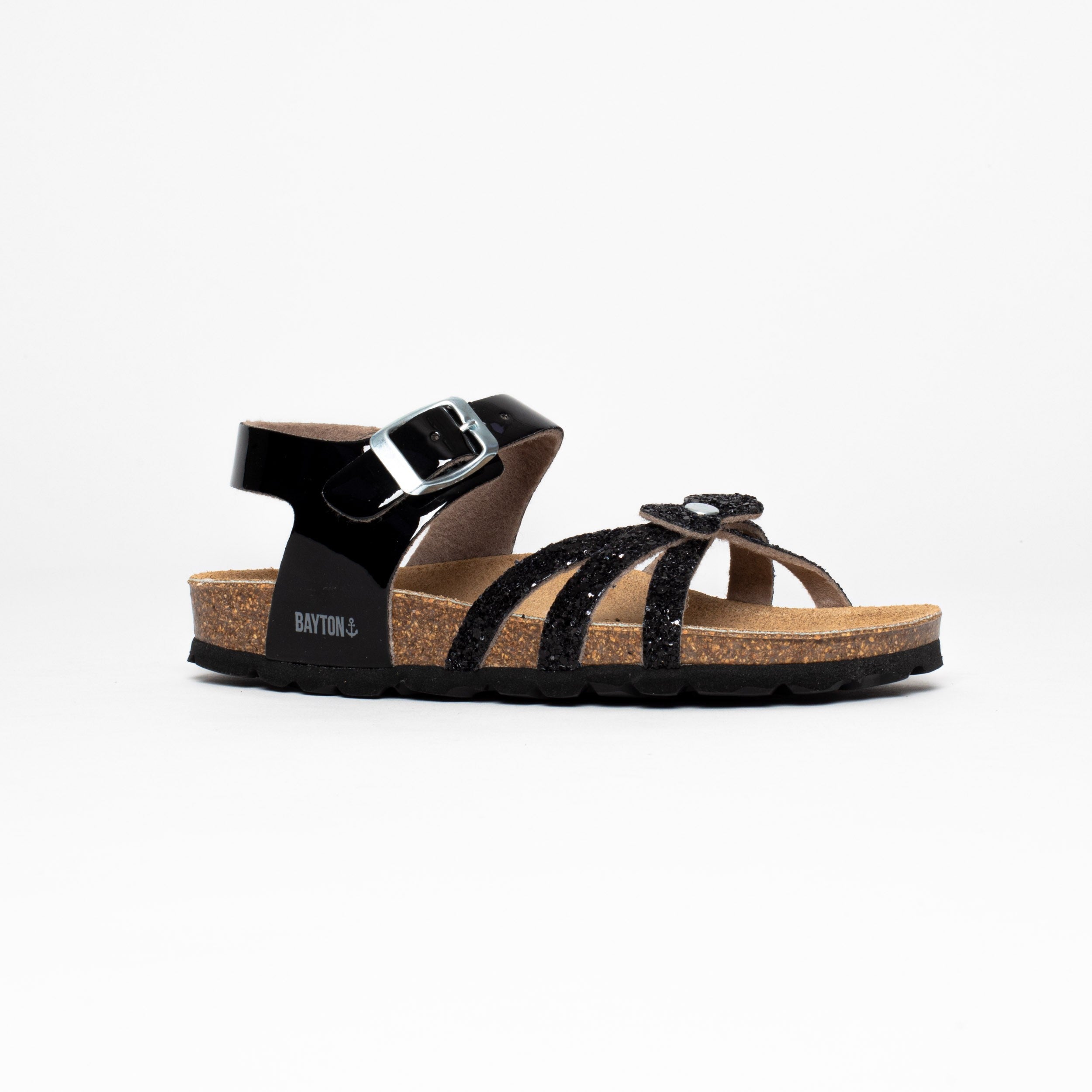 Eirene Black Multi-Strap Sandals