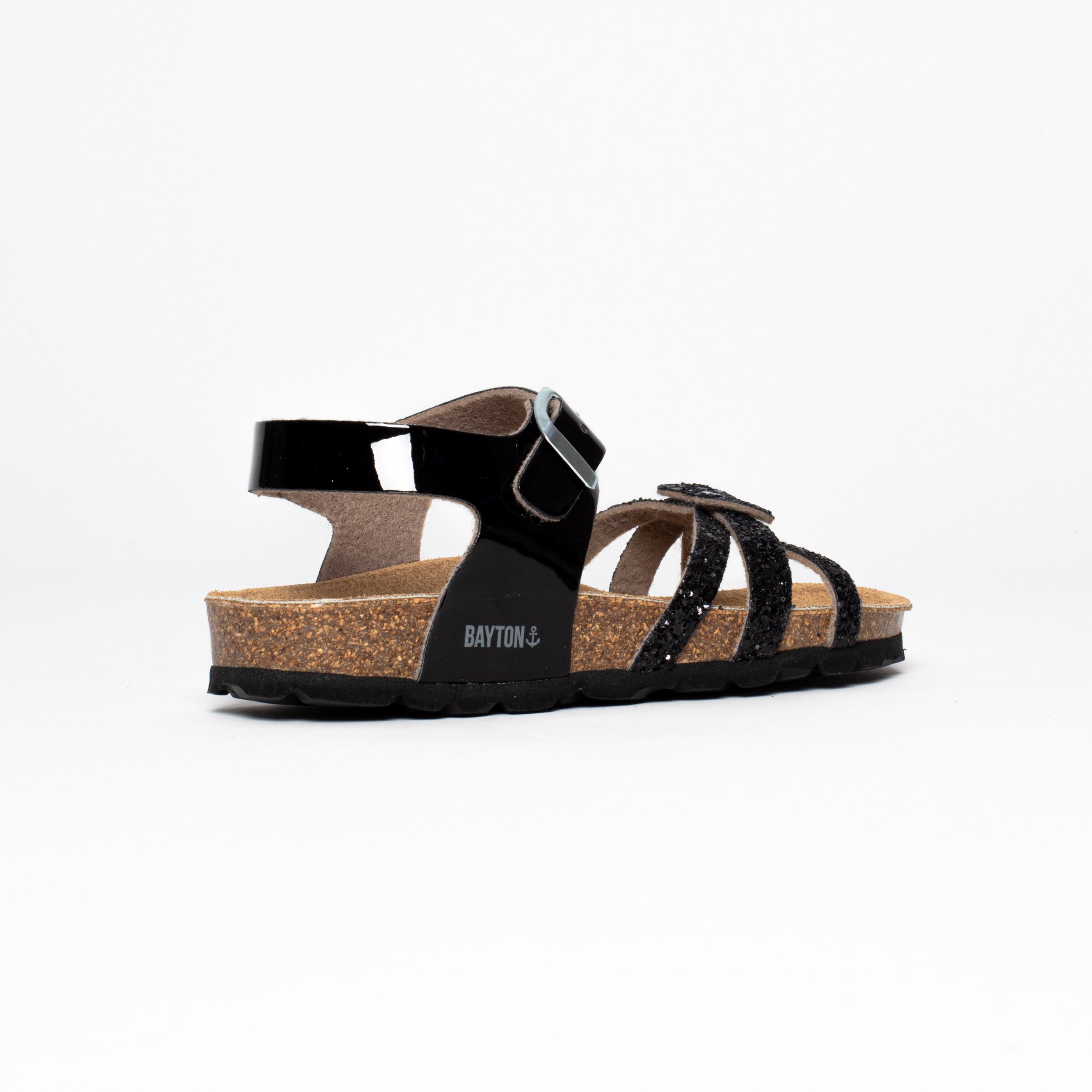 Eirene Black Multi-Strap Sandals