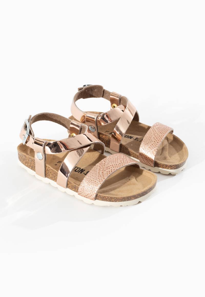 Enyo Gold Multi-Strap Sandals