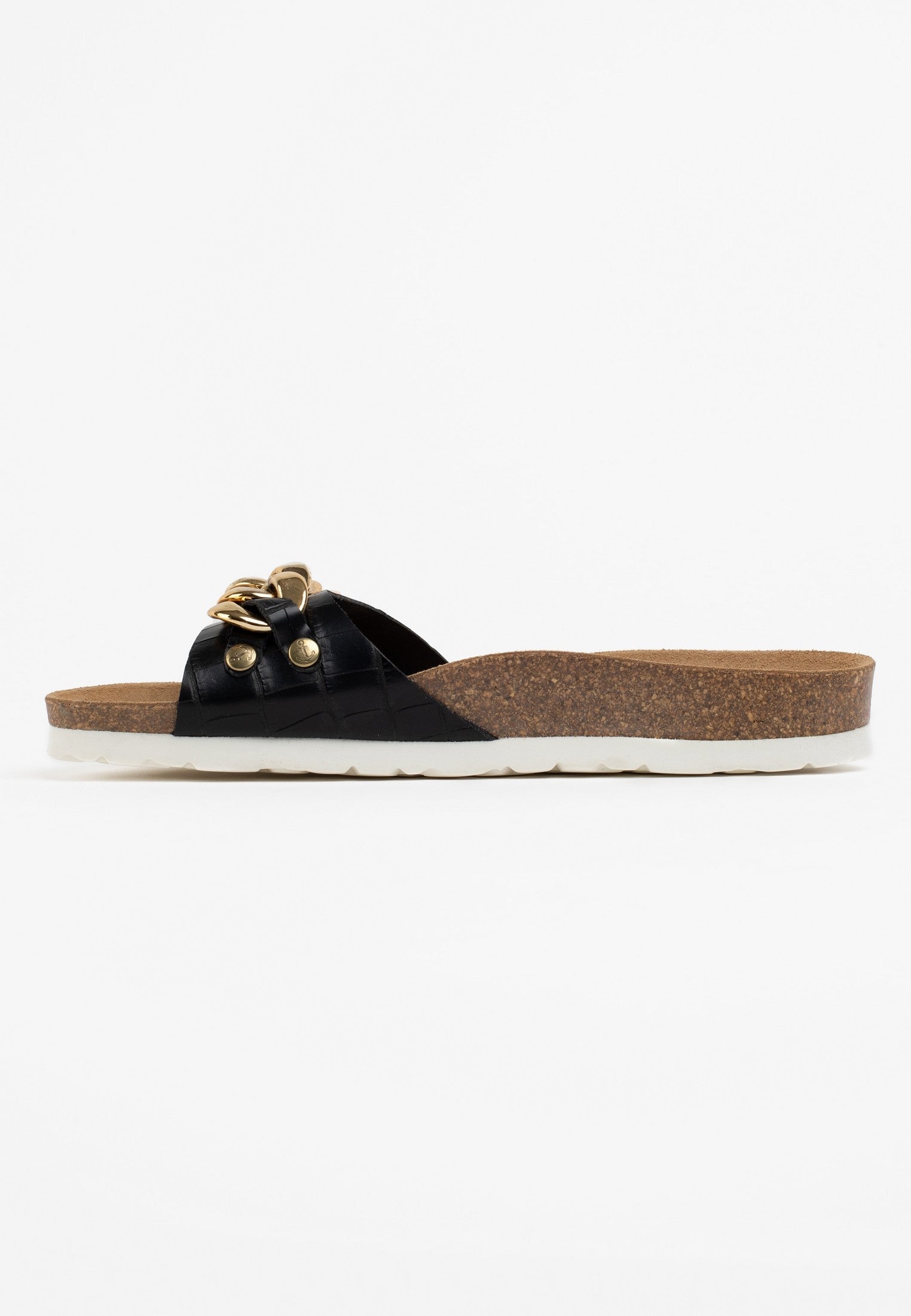 Esterel Black 1 Strap Sandals