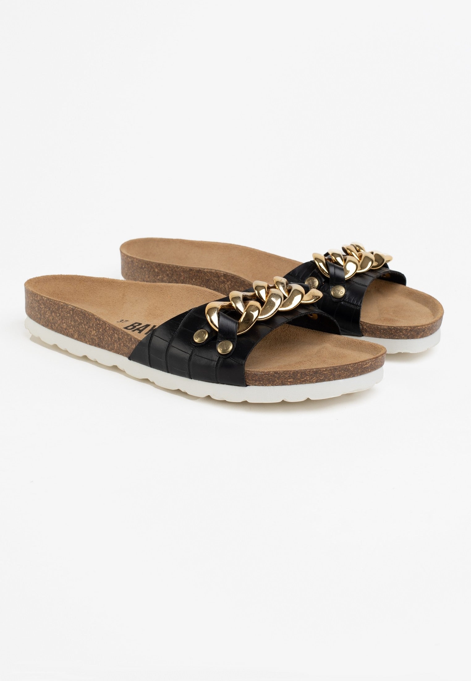 Esterel Black 1 Strap Sandals