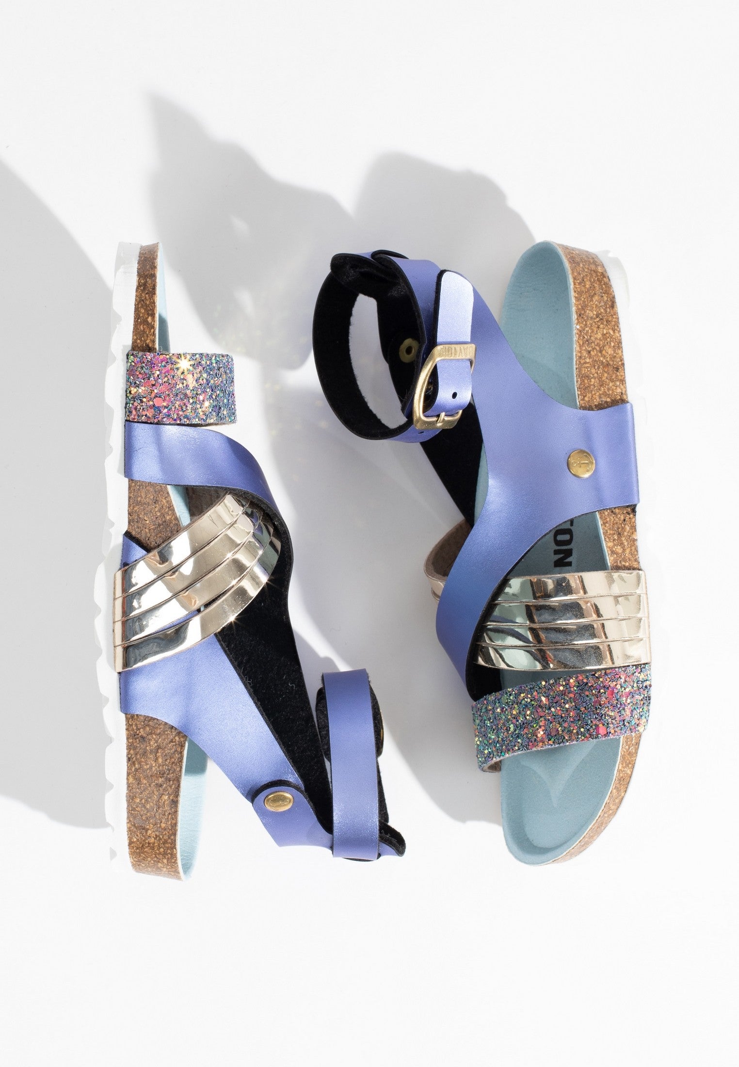 Fadette Blue Multi-Strap Sandals