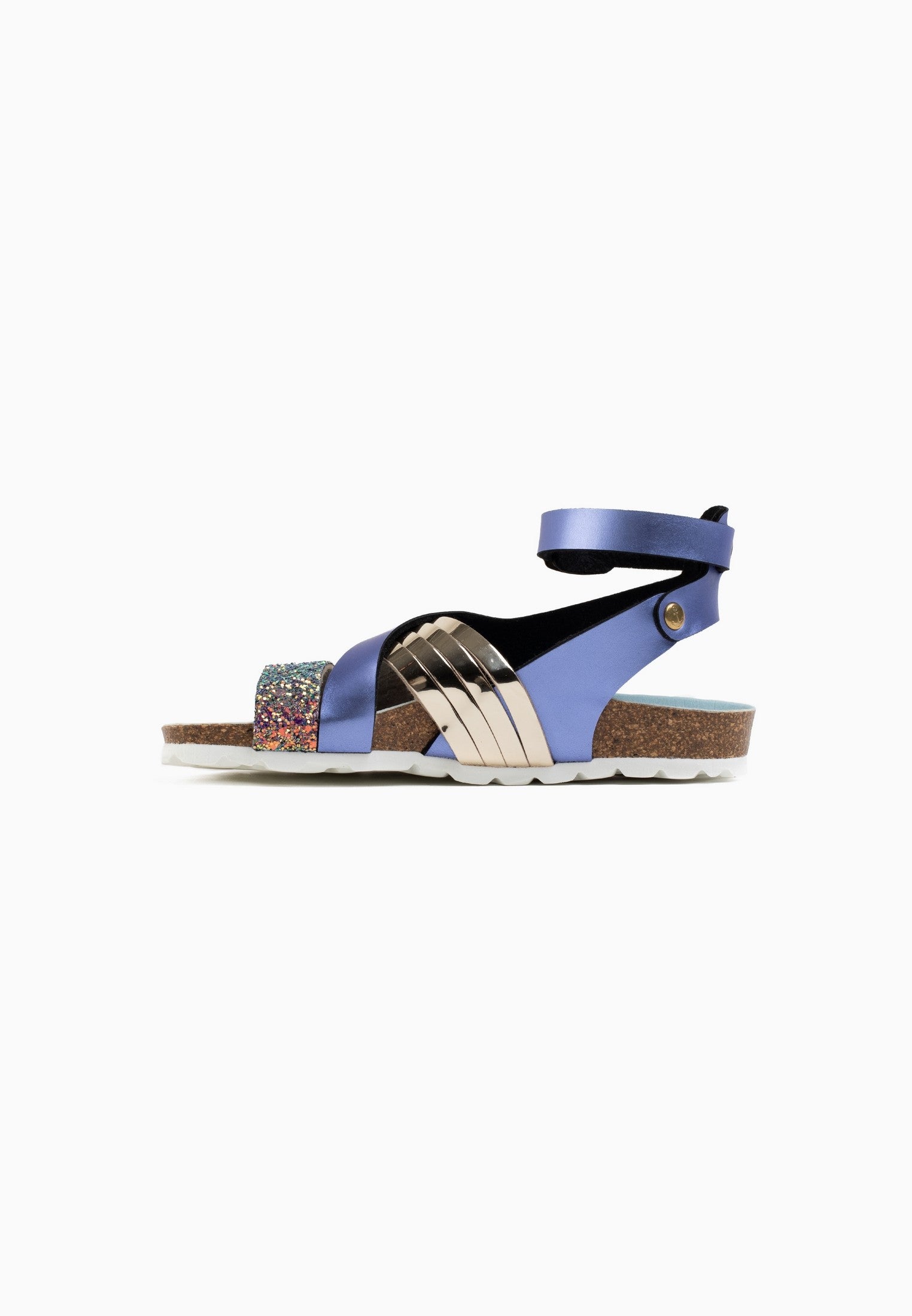 Sandalias Fadette Multitiras Azul