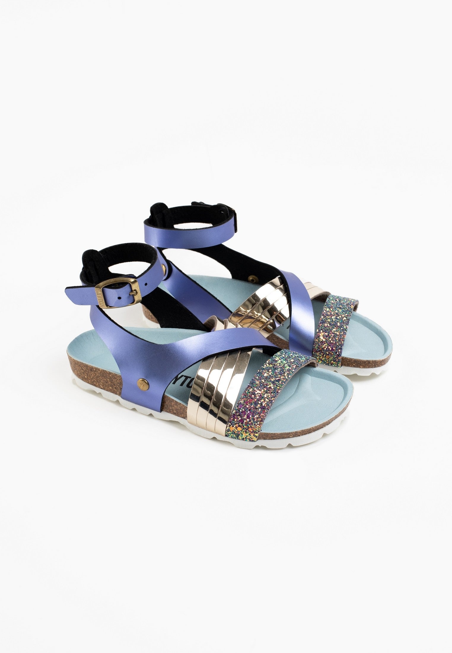 Sandalias Fadette Multitiras Azul