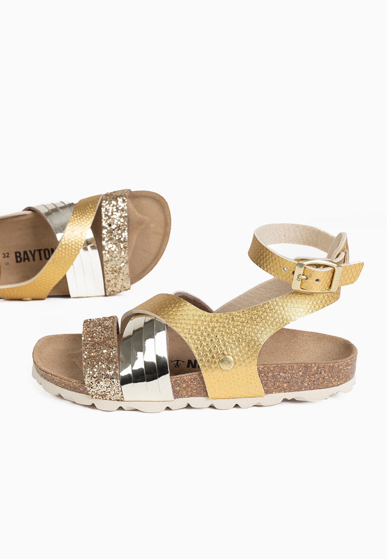 Fadette Gold Multi-Strap Sandals