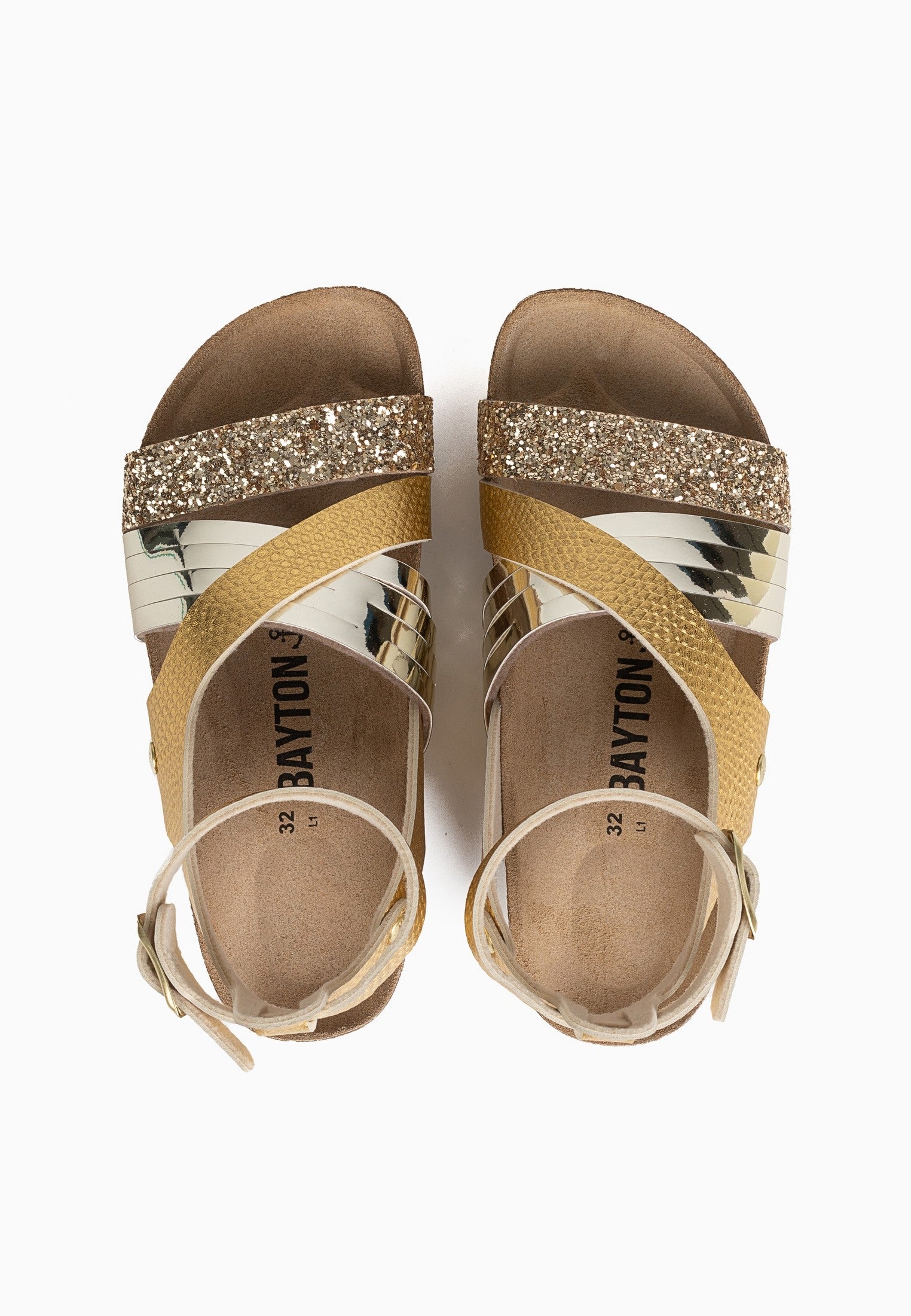 Fadette Gold Multi-Strap Sandals