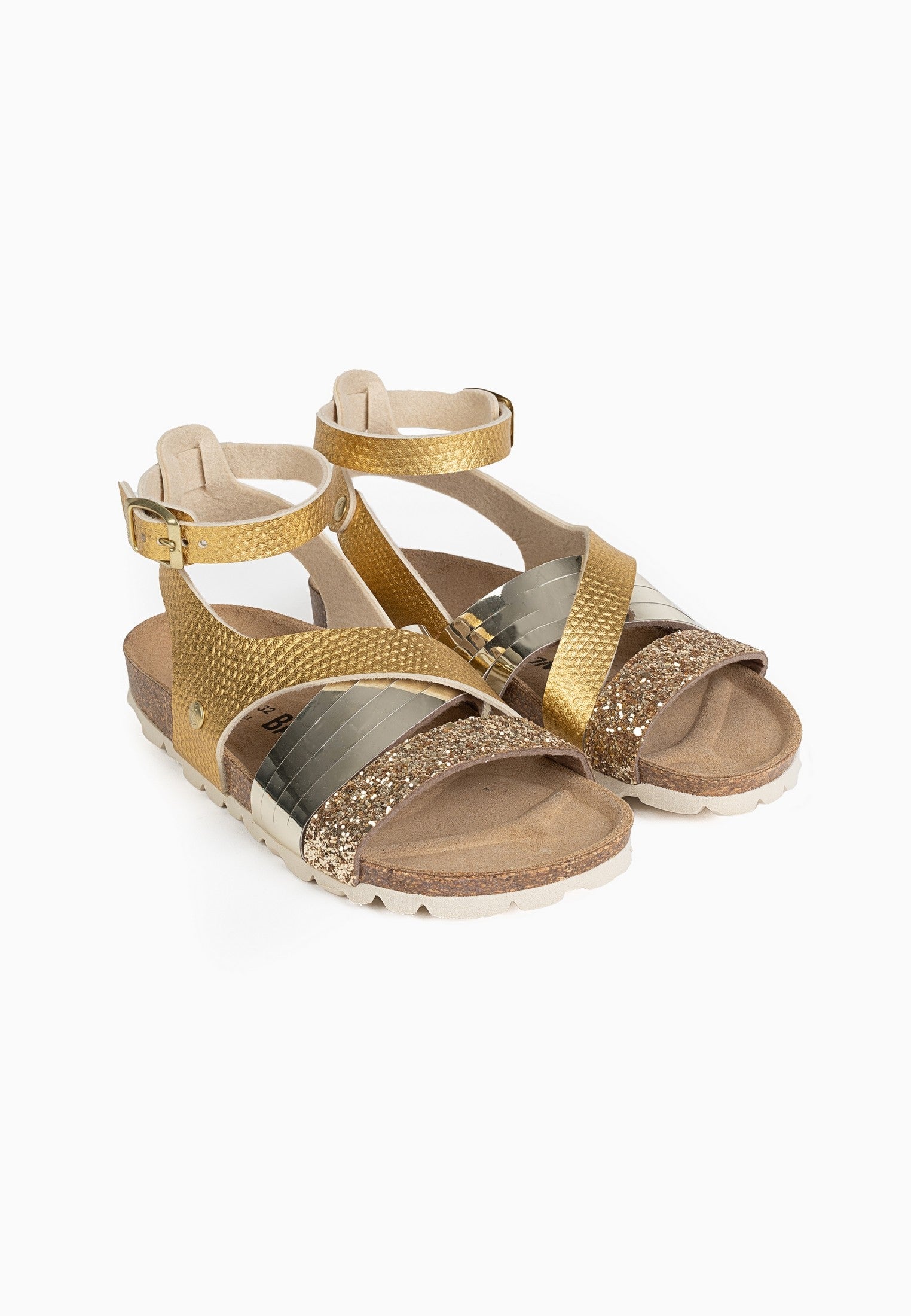 Fadette Gold Multi-Strap Sandals