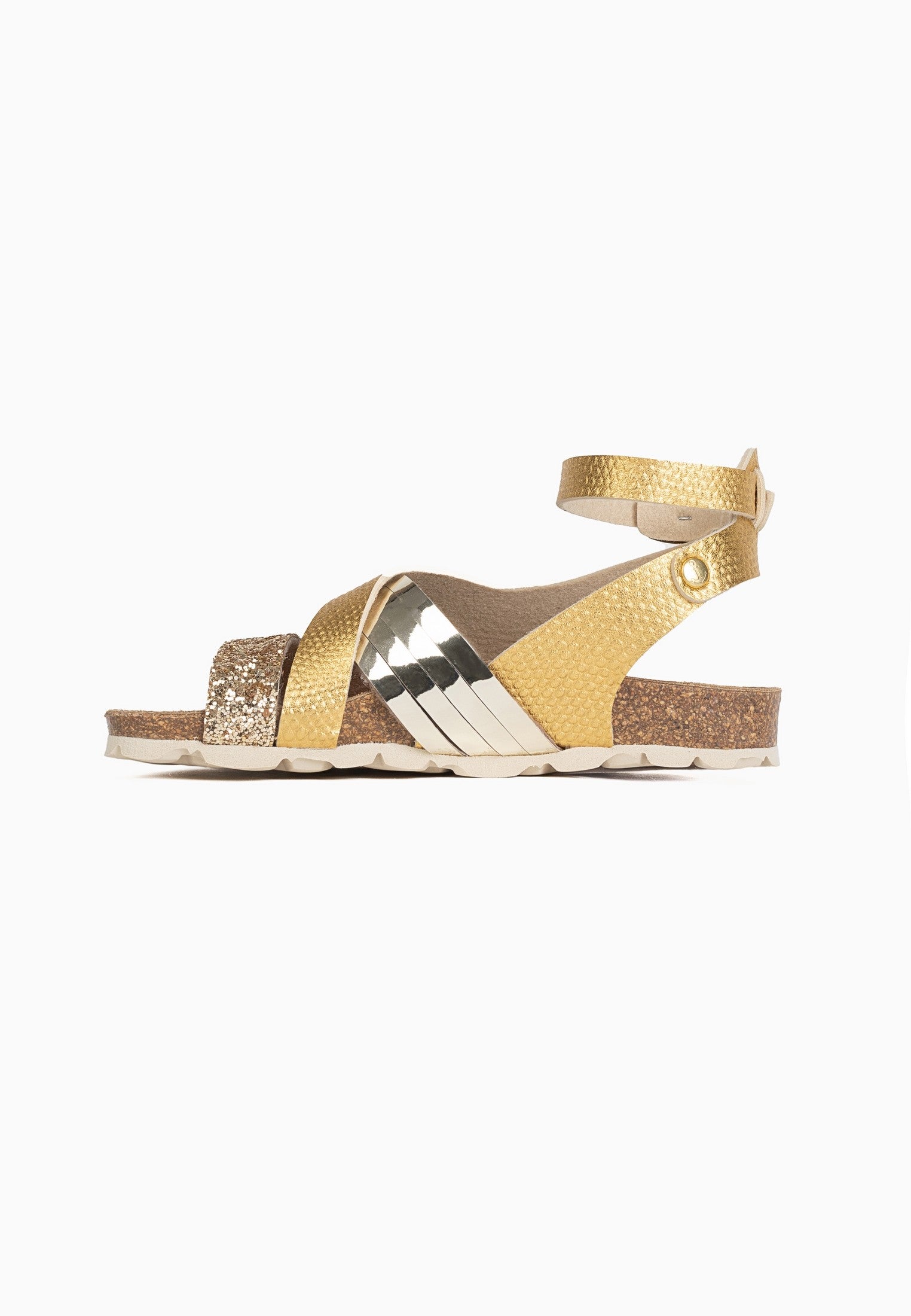 Fadette Gold Multi-Strap Sandals