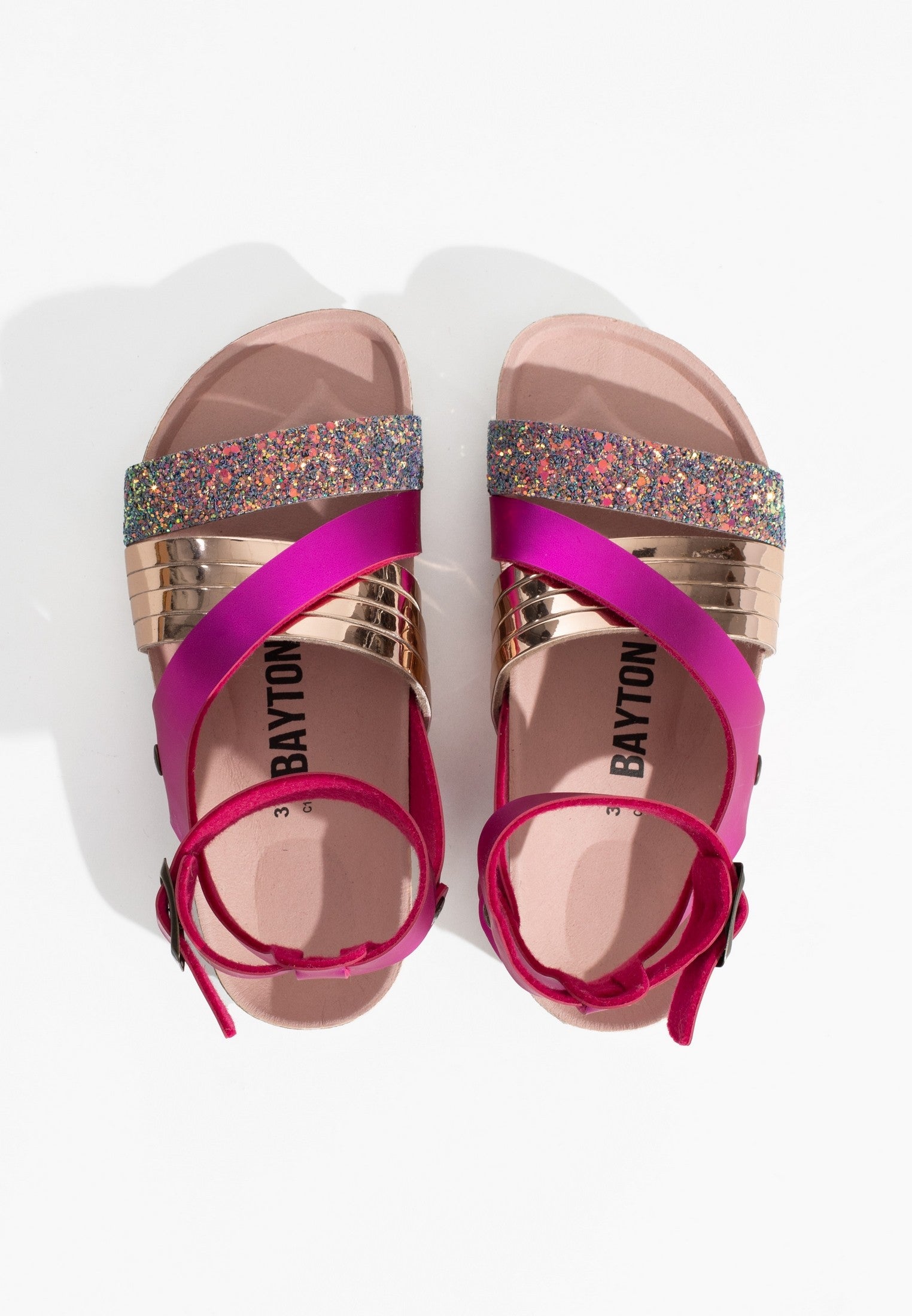 Fadette Fuschia Multi-Strap Sandals