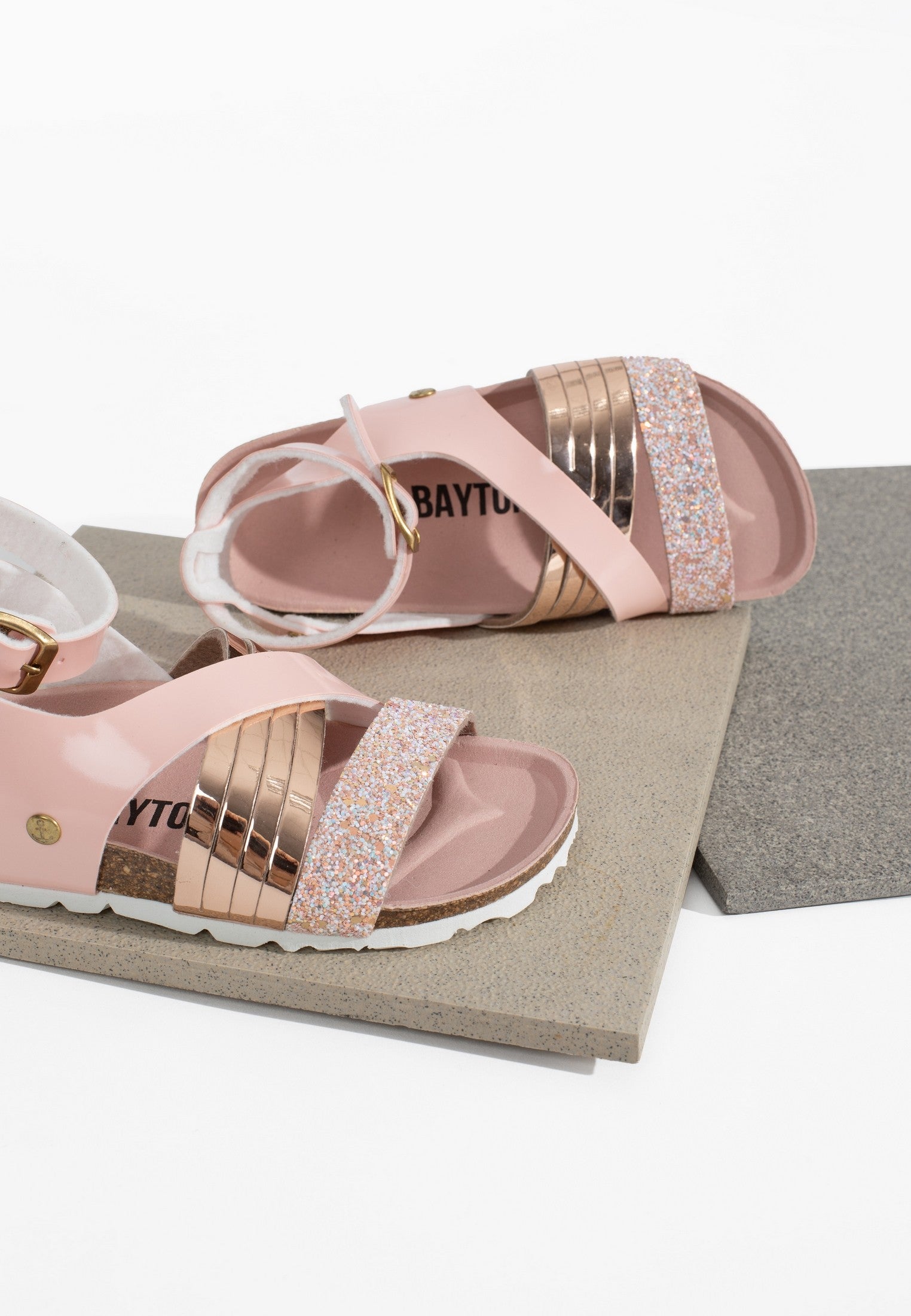 Fadette Pale Pink Multi-Strap Sandals