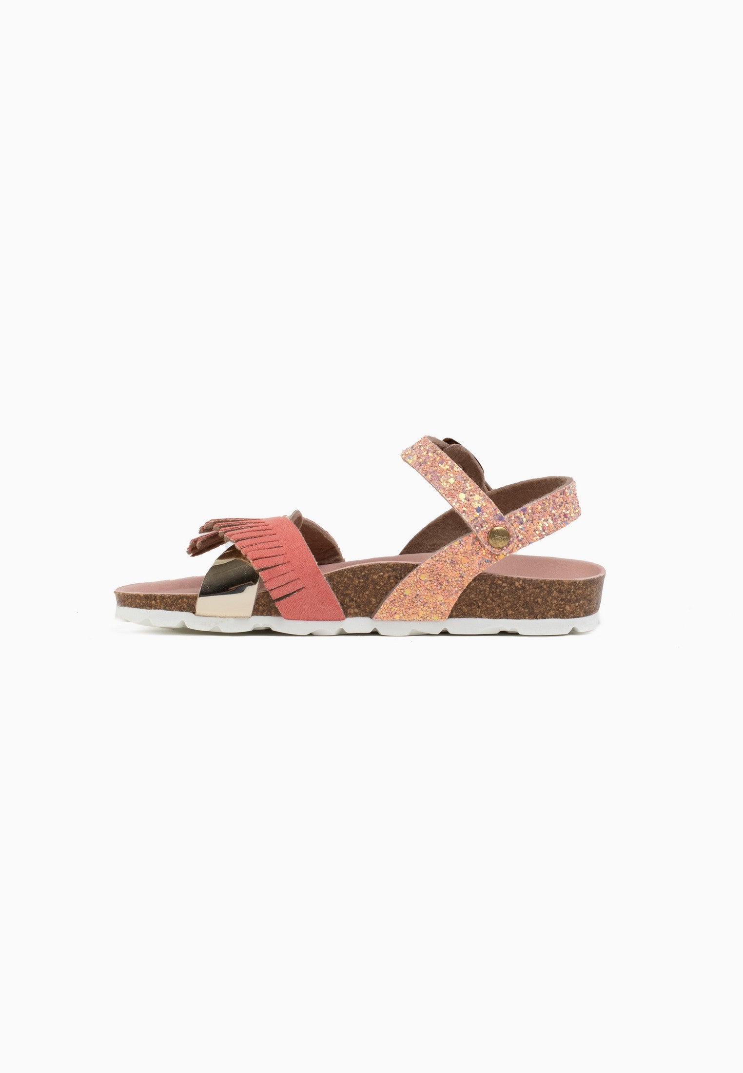 Sandalias Franny Multibrides Glitter Rosa Y Rosa