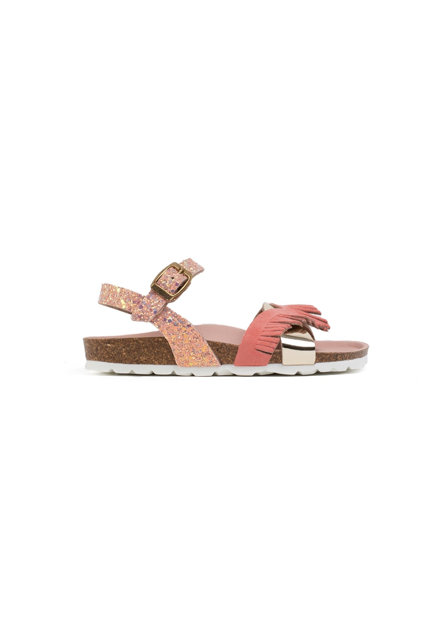 Sandalias Franny Multibrides Glitter Rosa Y Rosa