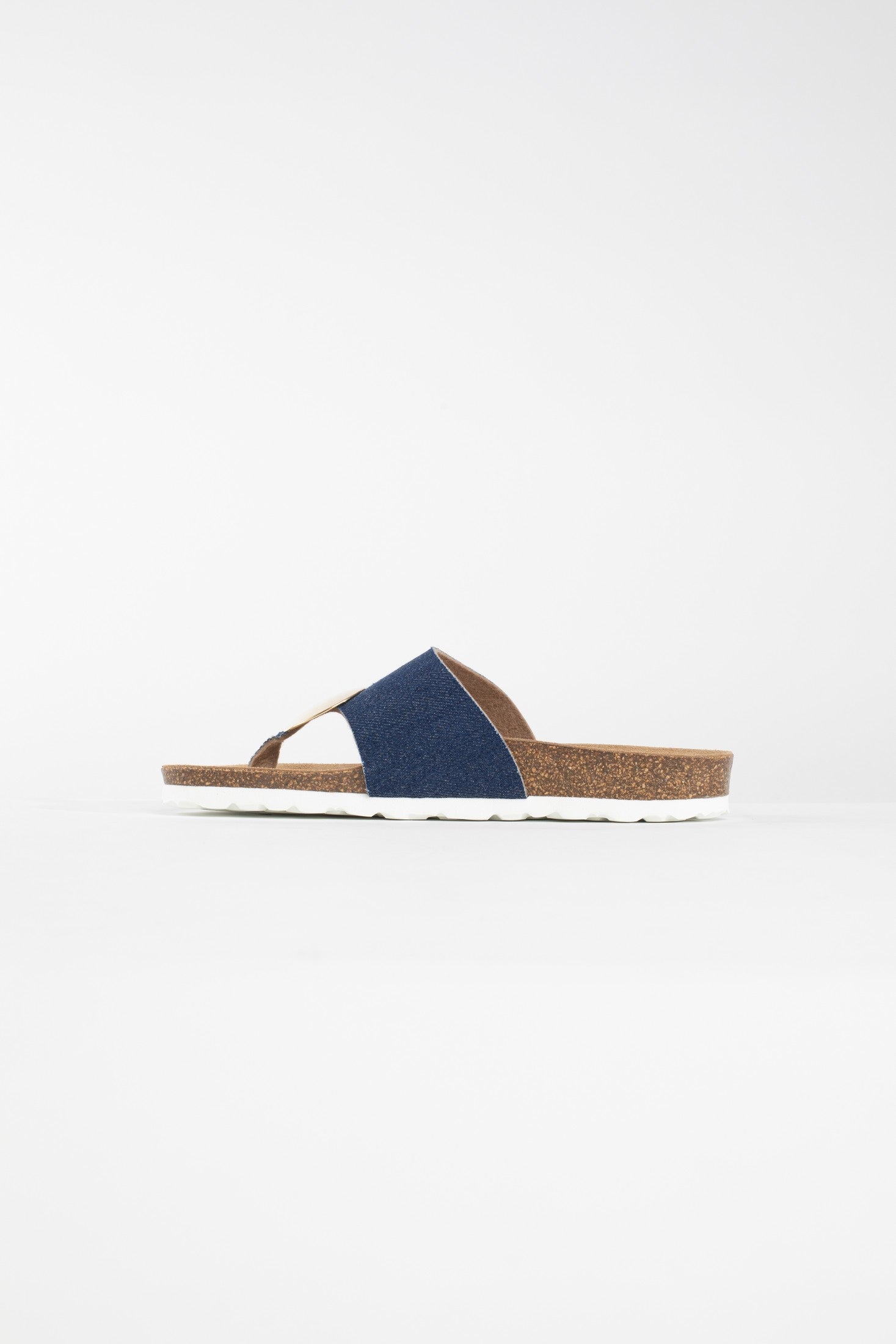 Galante 1 Strap Raw Blue Denim Toe-Thong Sandals