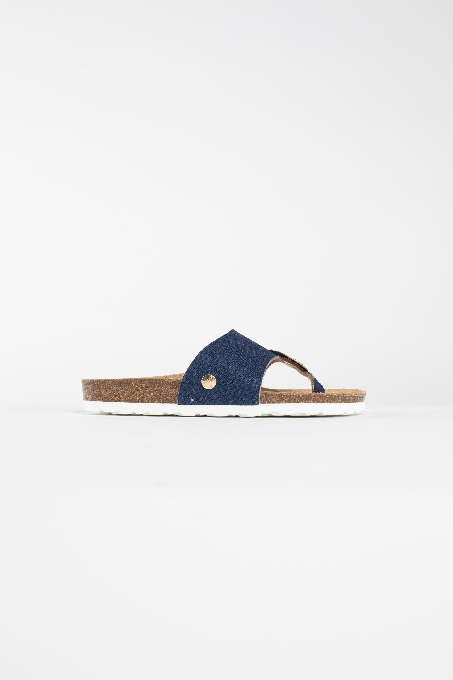 Galante 1 Strap Raw Blue Denim Toe-Thong Sandals