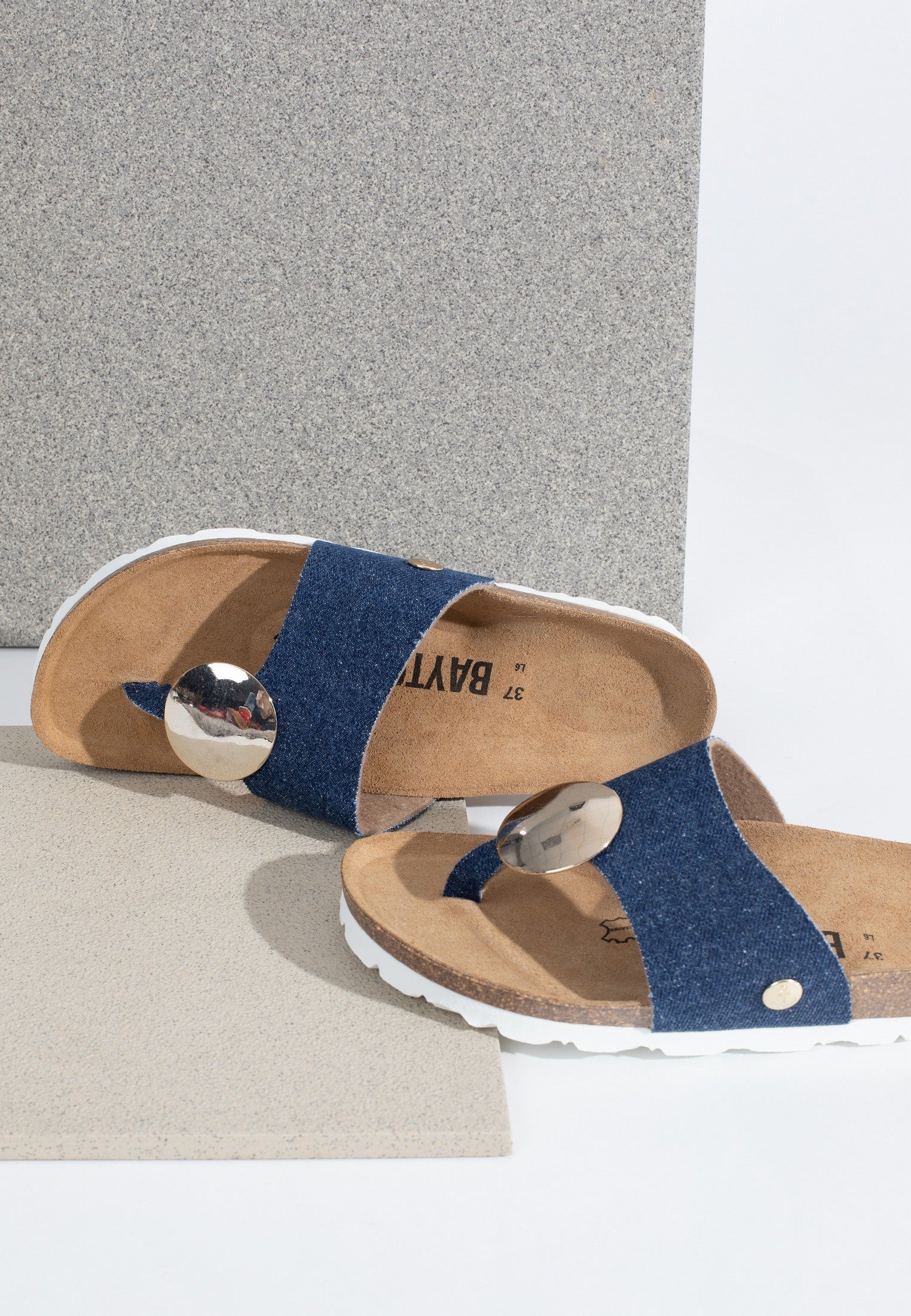 Sandalias Galante 1 Correa Denim Azul Crudo