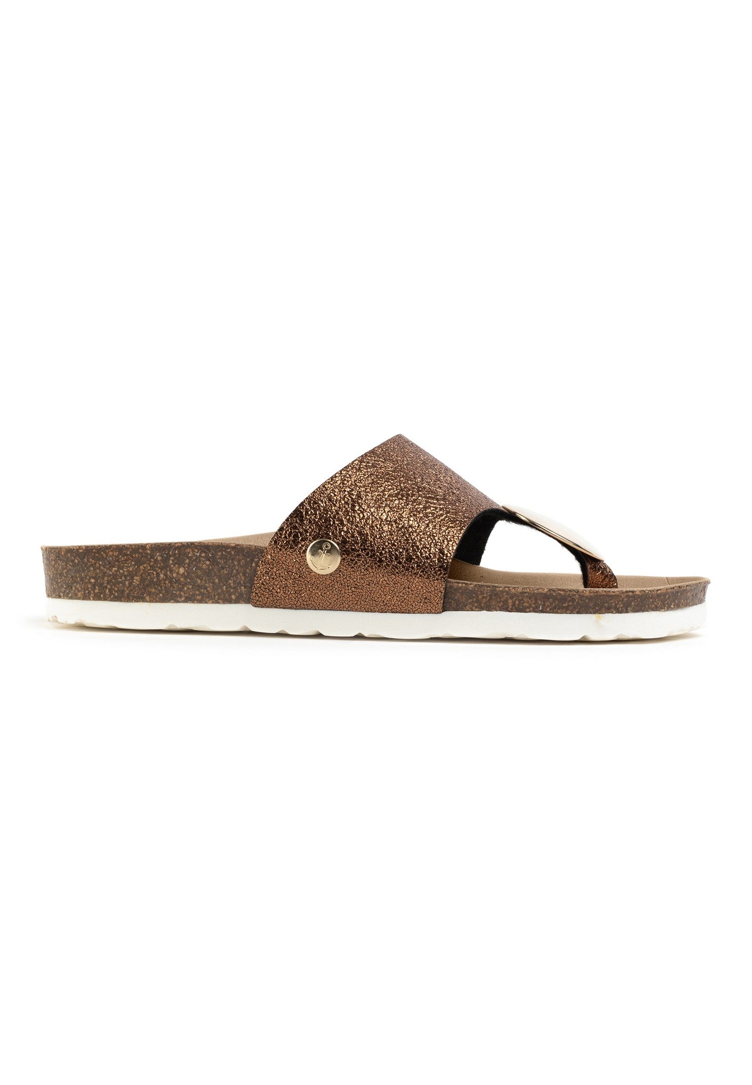 Galante 1 Strap Bronze Toe-Strap Sandals