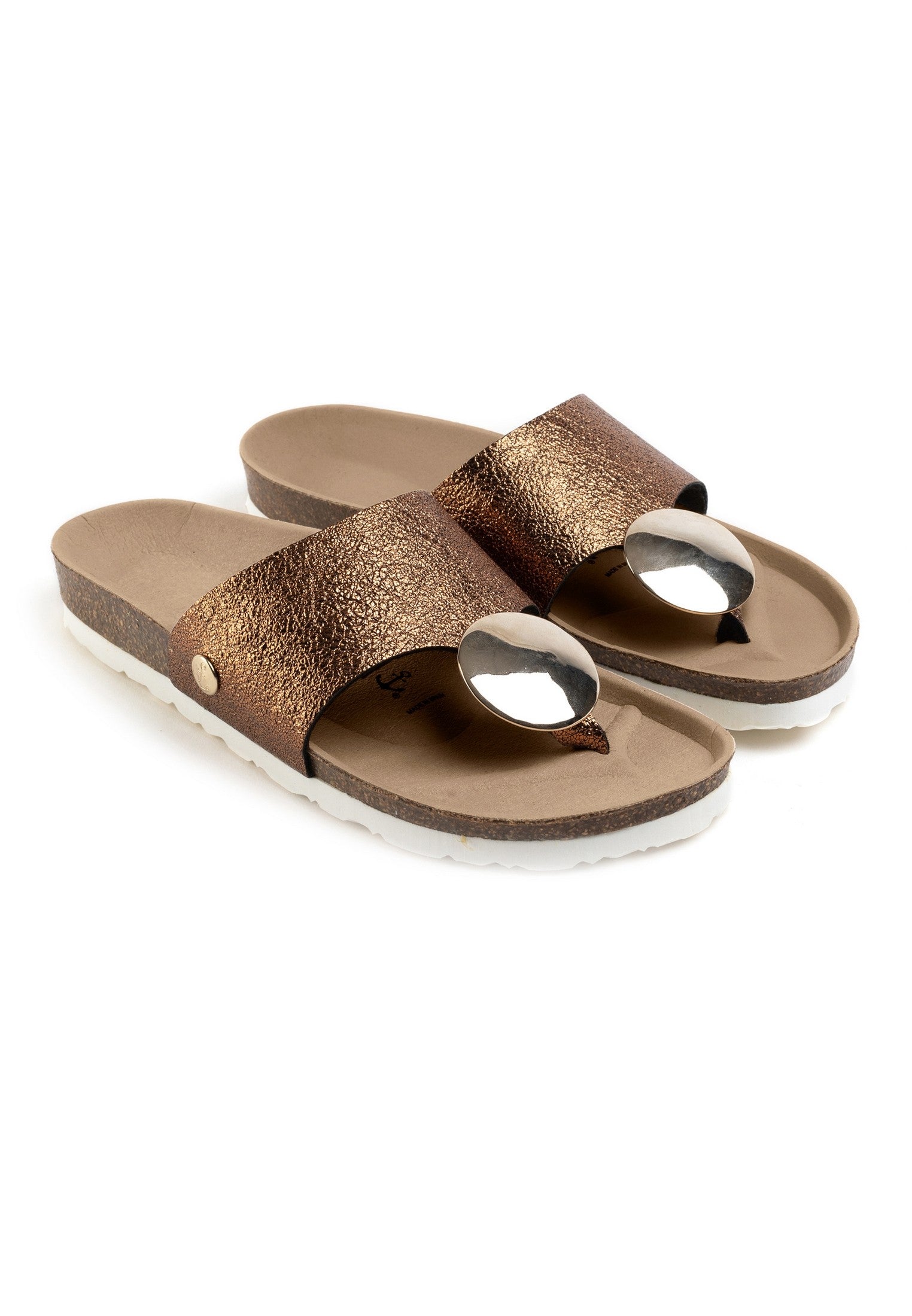 Galante 1 Strap Bronze Toe-Strap Sandals