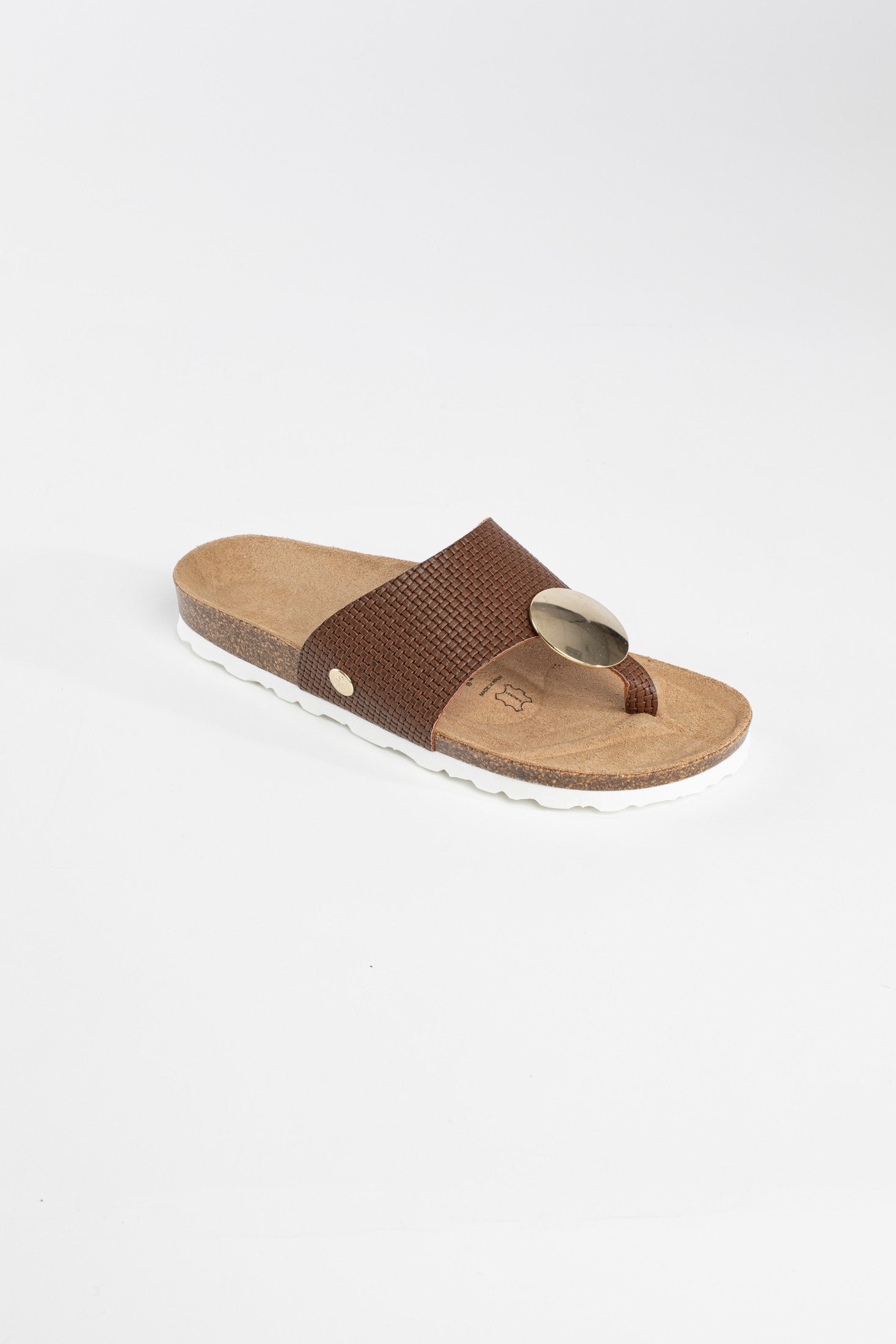 Galante 1 Strap Brown Toe-Strap Sandals