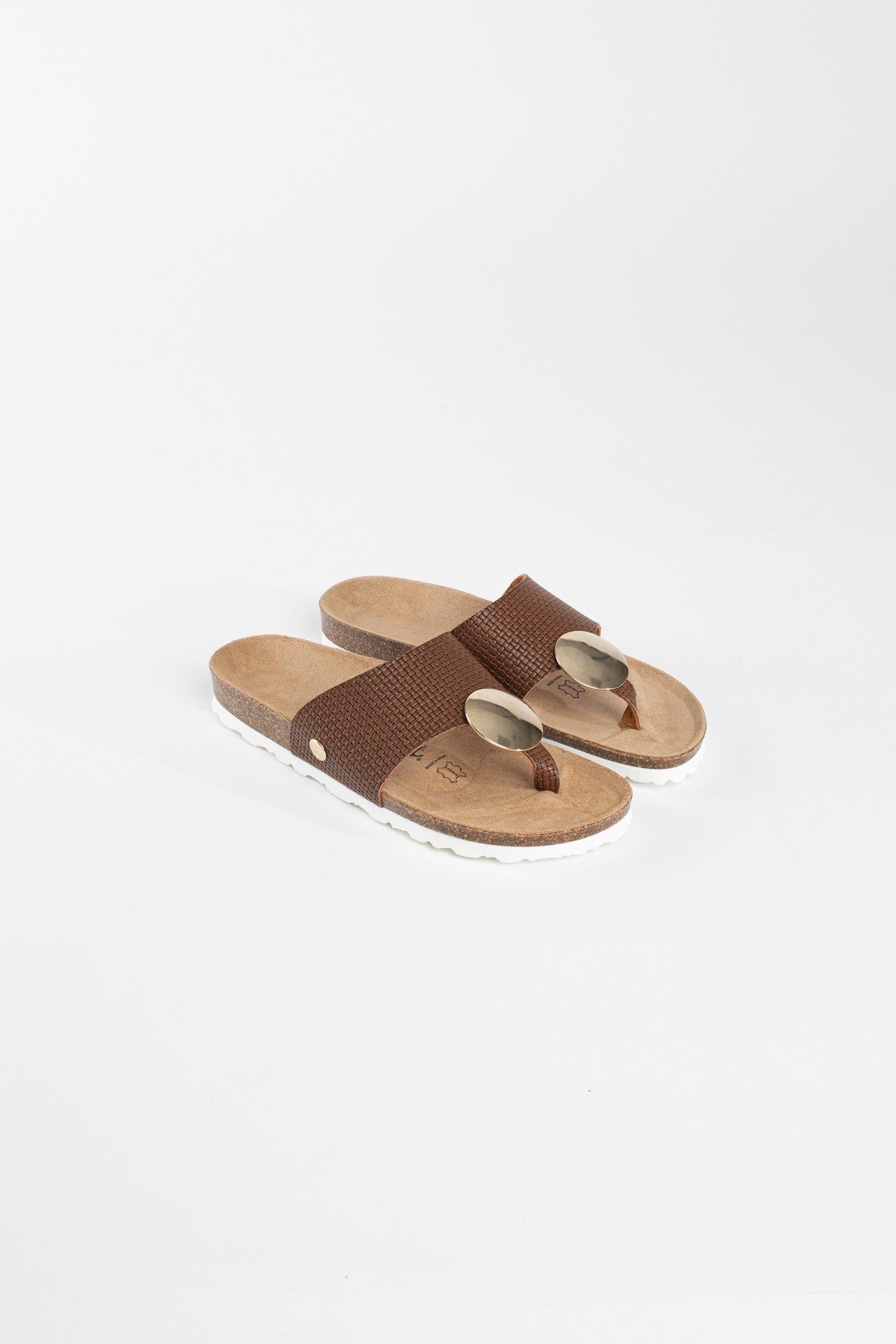 Galante 1 Strap Brown Toe-Strap Sandals