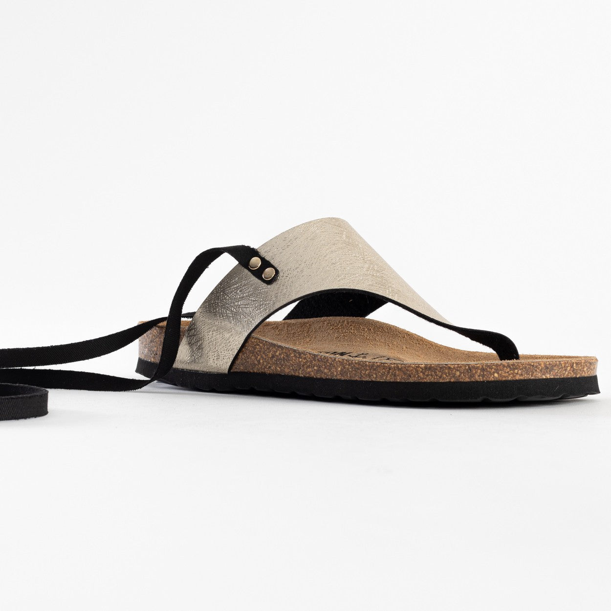 Geres Light Gold Toe-Thong Sandals