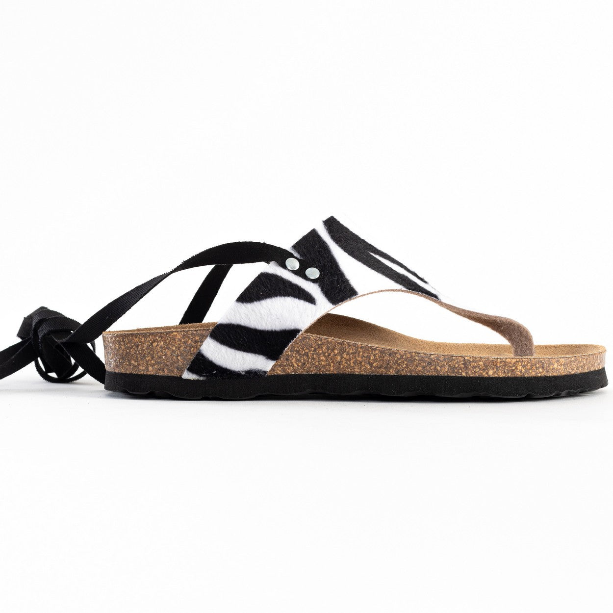 Geres Zebra Toe-Strap Sandals