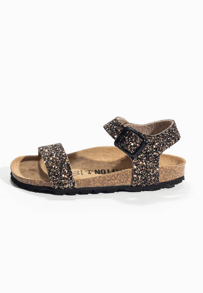 Gwenola Bronze Glitter Multi-Strap Sandals